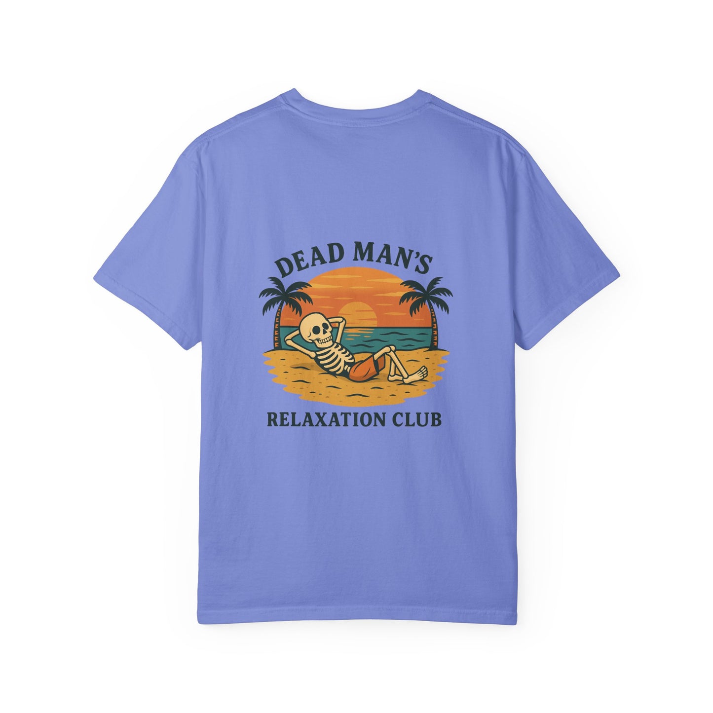 Dead Mans Relaxation Club / Retro Beach Skeleton Tee, Casual Wear