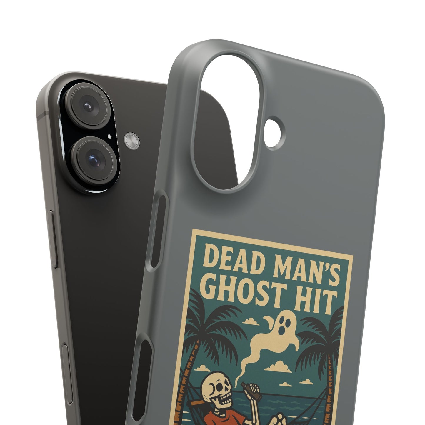 Dead Mans Ghost Hit iPhone Case One Puff Closer to the Other Side Skeleton Vibe Design