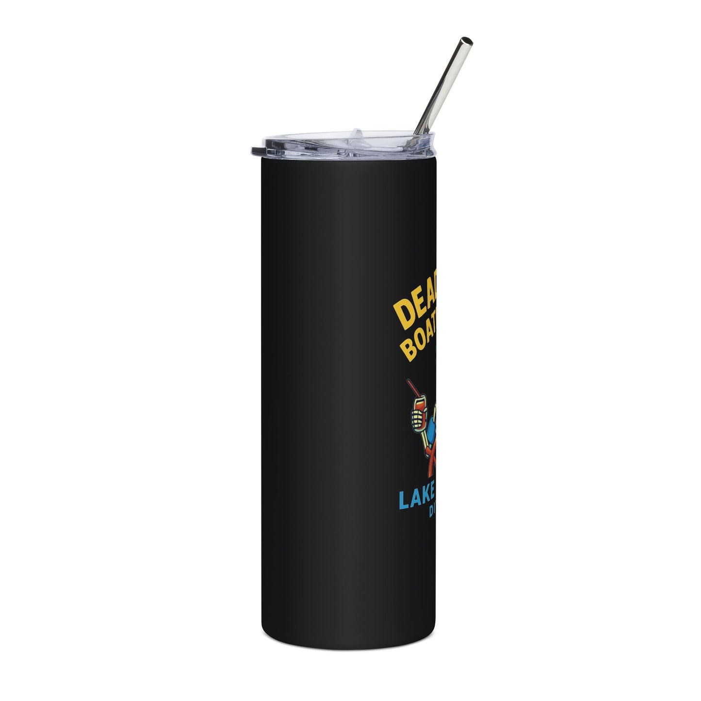 Dead Mans Boating Club Tumbler / Lake Norman Division | Cold Drinks & Colder Outlooks, Dead Mans Boating Club Stainless Steel Tumbler