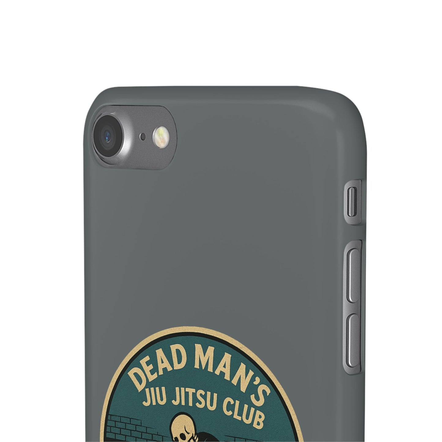 Dead Mans Jiu Jitsu Club iPhone Case That Was a Brutal Roll Skeleton Grappling Design