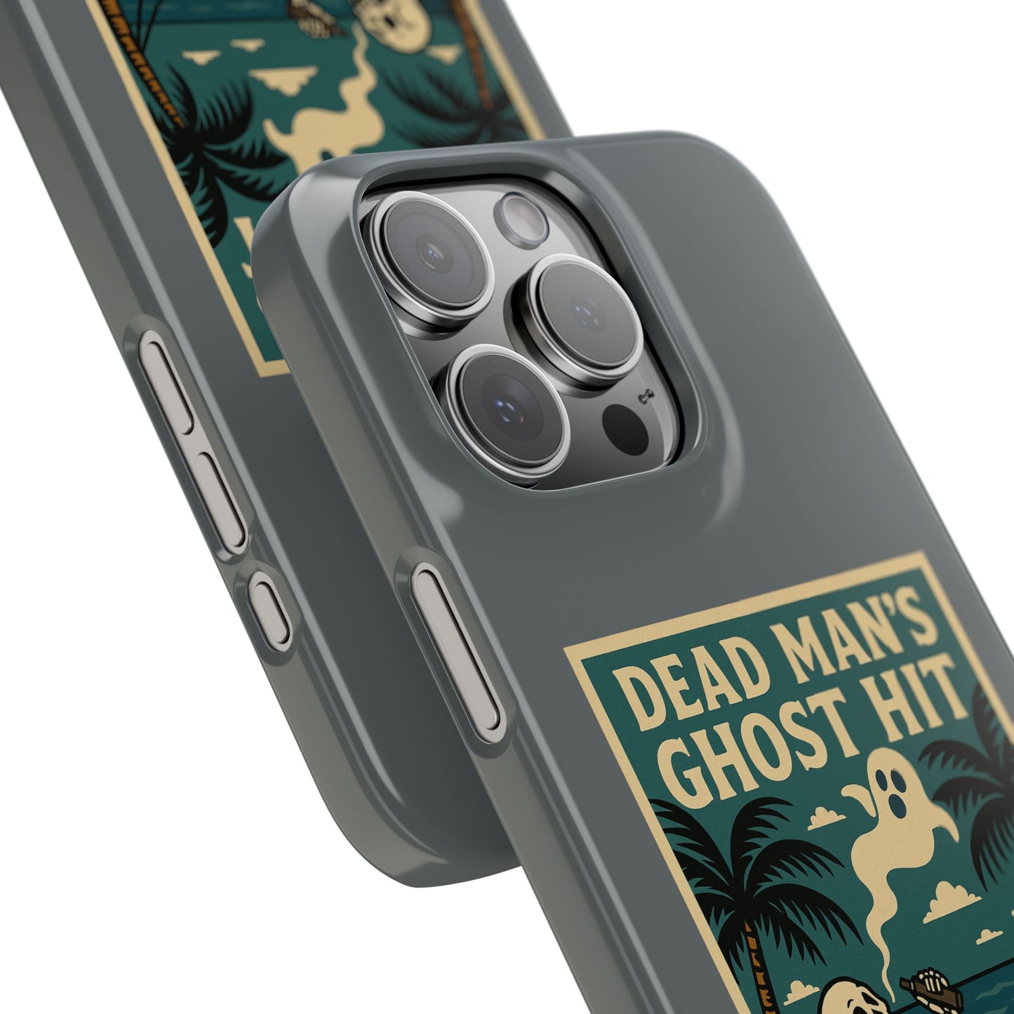 Dead Mans Ghost Hit iPhone Case One Puff Closer to the Other Side Skeleton Vibe Design