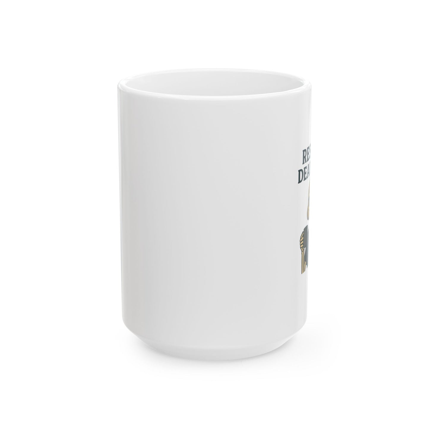 Resting Dead Face Skeleton Mug / Funny Burnout Coffee Cup for Sarcastic Souls / Funny Ceramic Coffee Mug