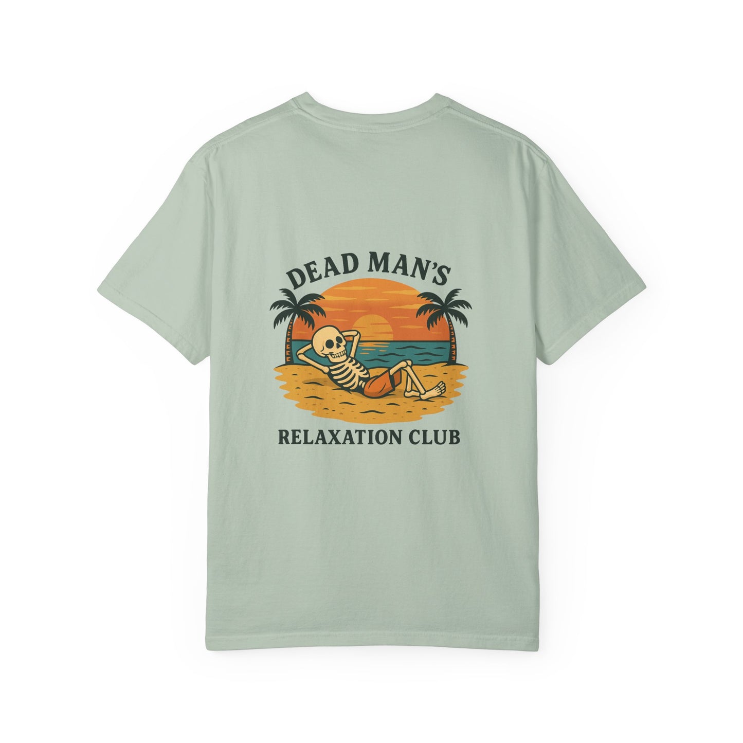 Dead Mans Relaxation Club / Retro Beach Skeleton Tee, Casual Wear