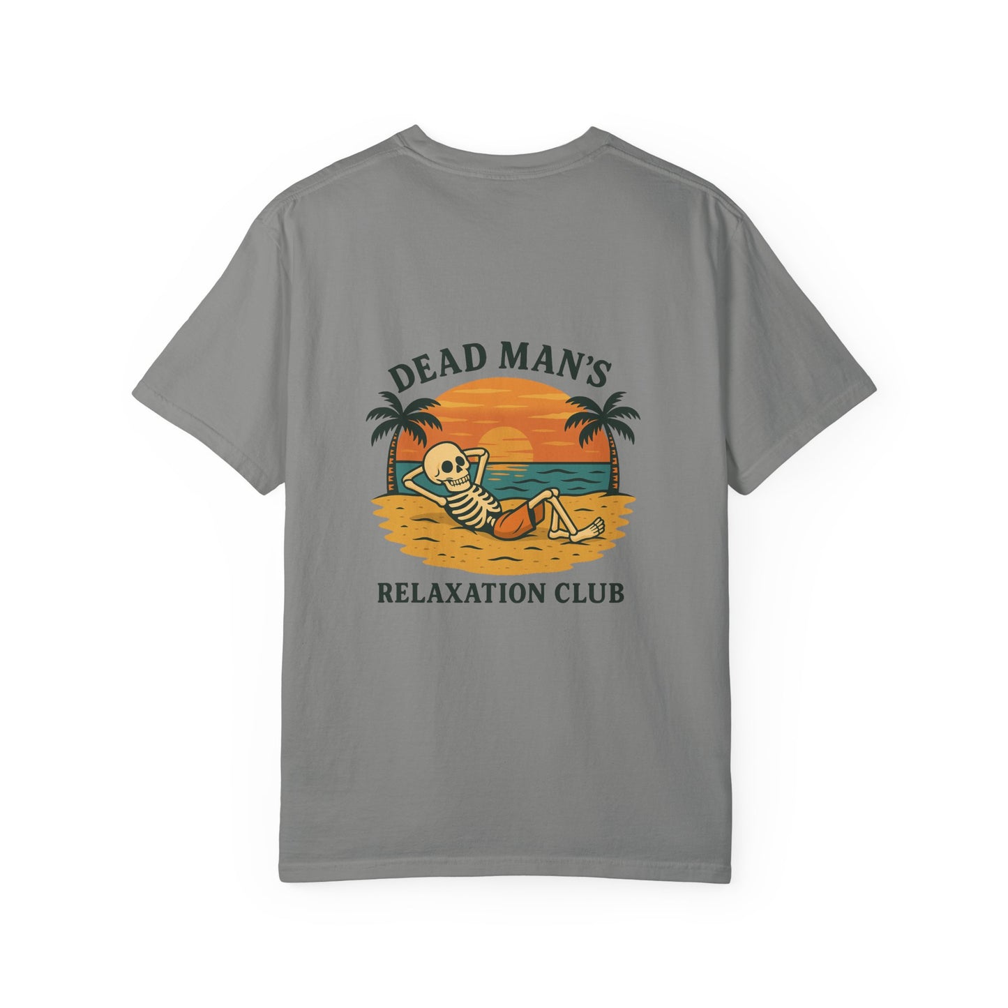 Dead Mans Relaxation Club / Retro Beach Skeleton Tee, Casual Wear