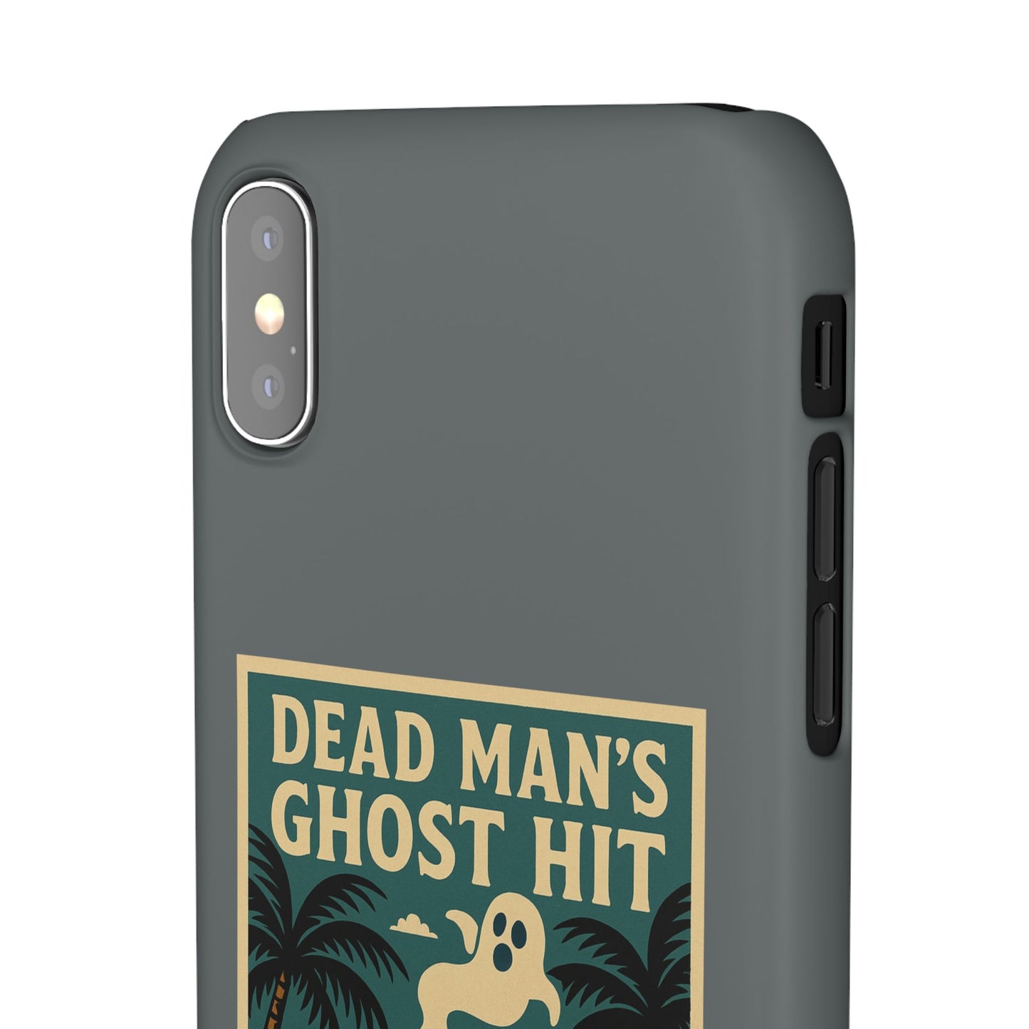 Dead Mans Ghost Hit iPhone Case One Puff Closer to the Other Side Skeleton Vibe Design