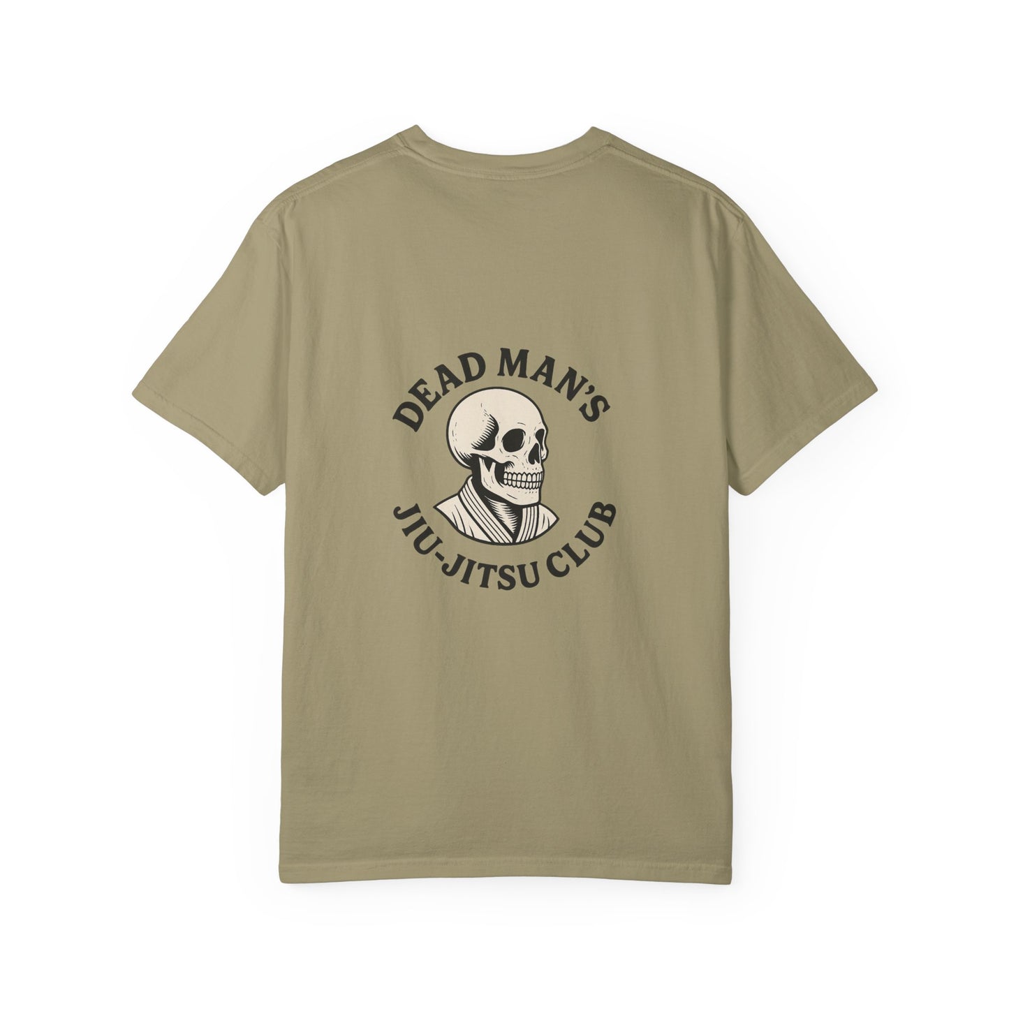 Dead Mans Jiu-Jitsu Club Tee / Skeleton Grappler Design | Funny BJJ Shirt for Rollers Who Are Dead Inside / Unisex Garment Dyed T shirt