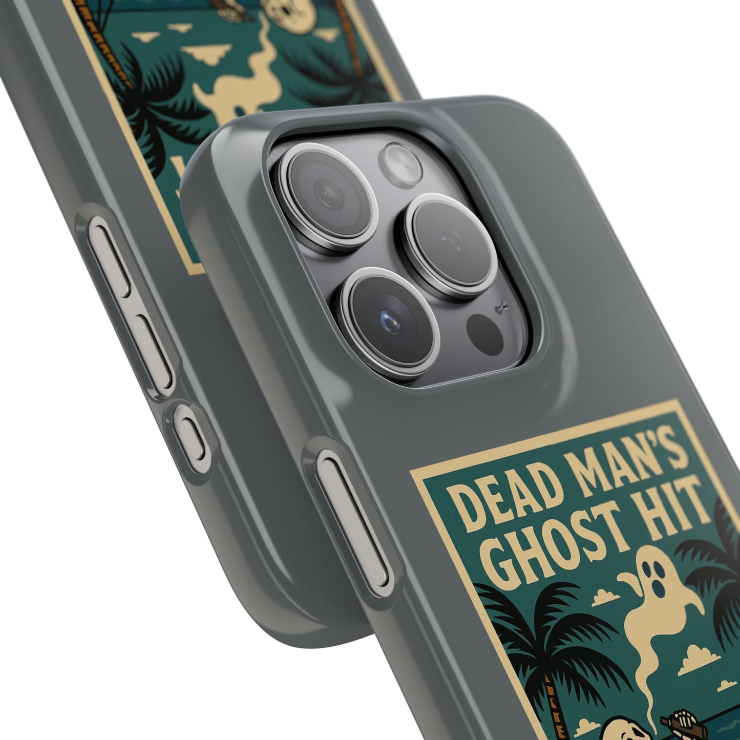 Dead Mans Ghost Hit iPhone Case One Puff Closer to the Other Side Skeleton Vibe Design