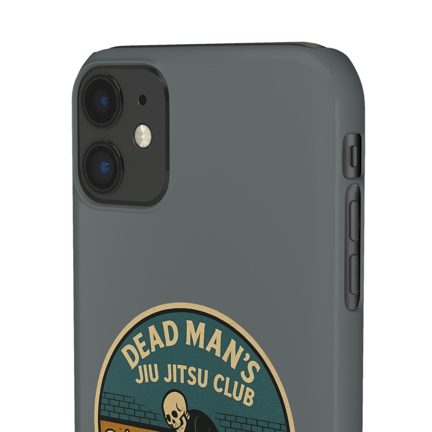 Dead Mans Jiu Jitsu Club iPhone Case That Was a Brutal Roll Skeleton Grappling Design