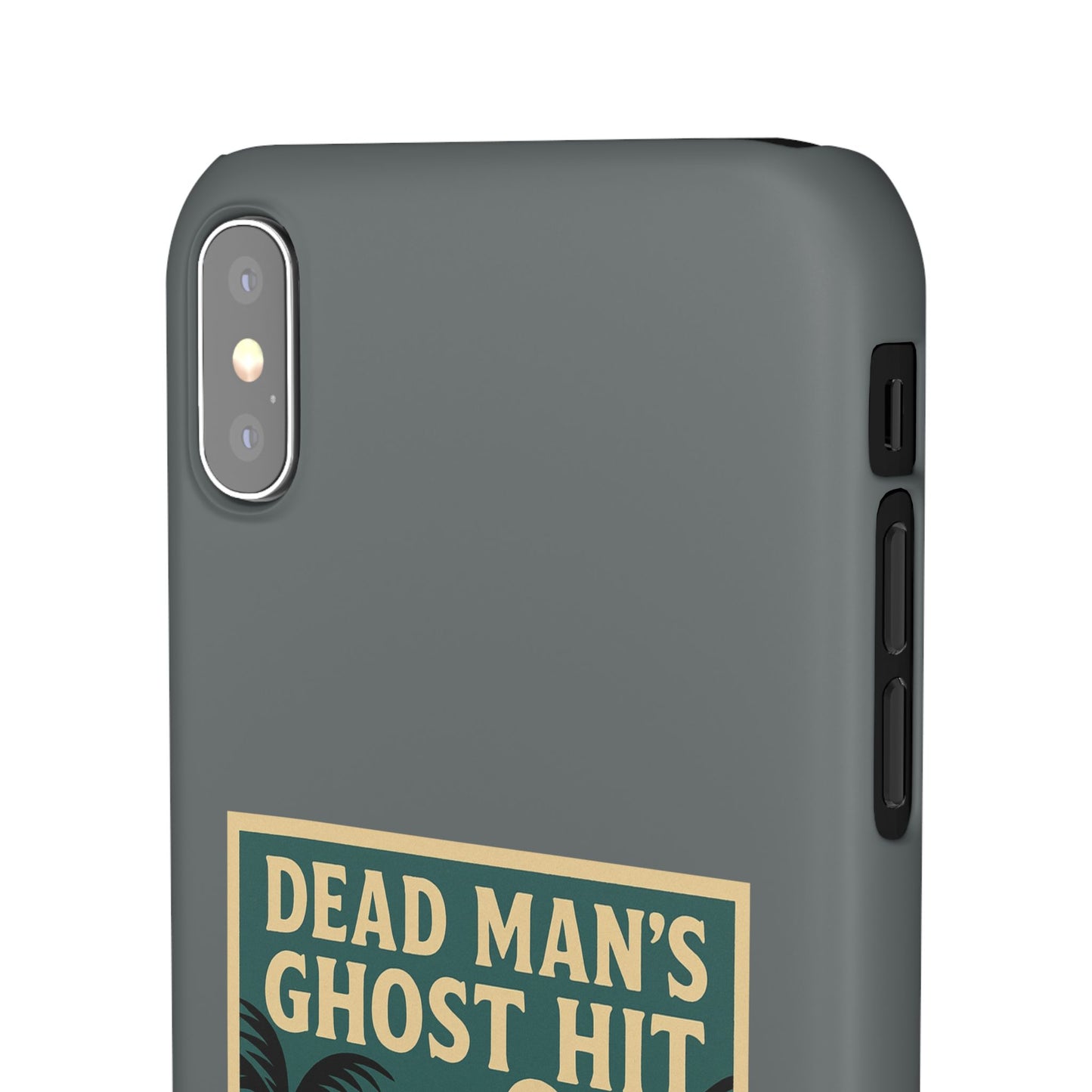 Dead Mans Ghost Hit iPhone Case One Puff Closer to the Other Side Skeleton Vibe Design