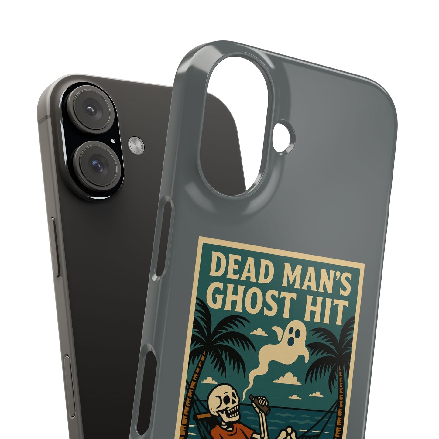 Dead Mans Ghost Hit iPhone Case One Puff Closer to the Other Side Skeleton Vibe Design