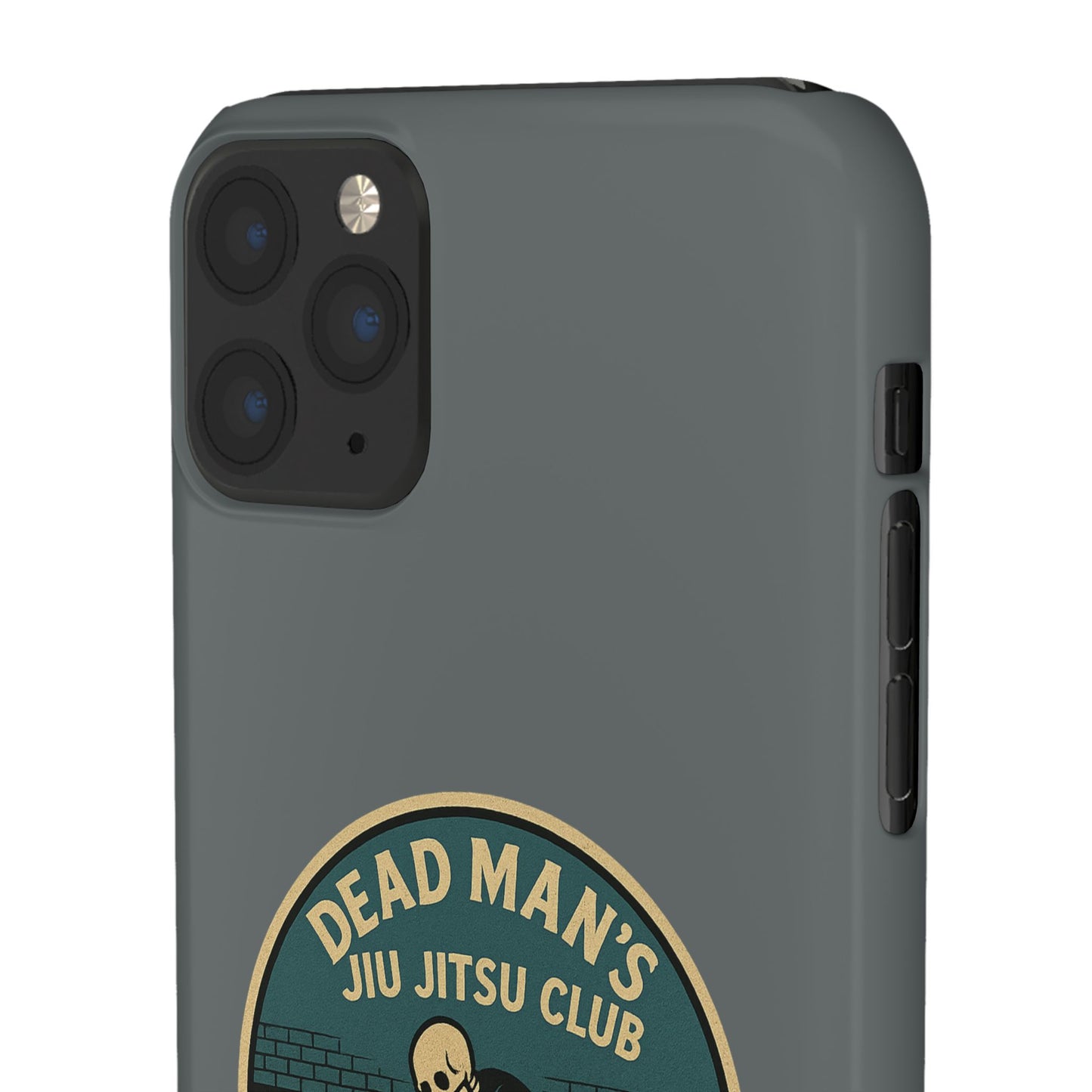 Dead Mans Jiu Jitsu Club iPhone Case That Was a Brutal Roll Skeleton Grappling Design