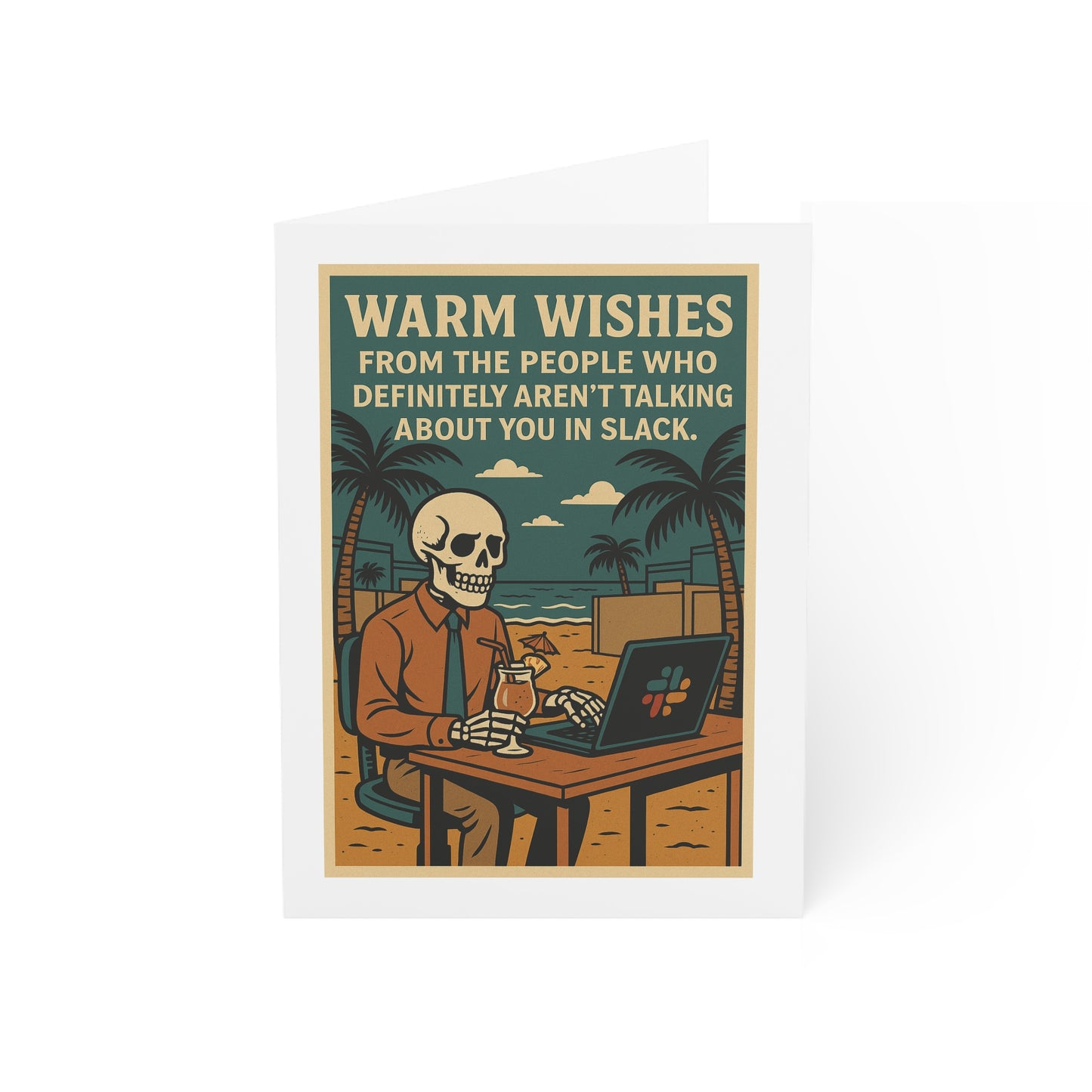 Funny Skeleton Greeting Card | Quirky Dark Humor Card | Unique Birthday, Congrats, or Just Because Card | Blank Inside, Skeleton-Themed Greeting Cards - Perfect for Sending Warm Wishes, Humorous Notes