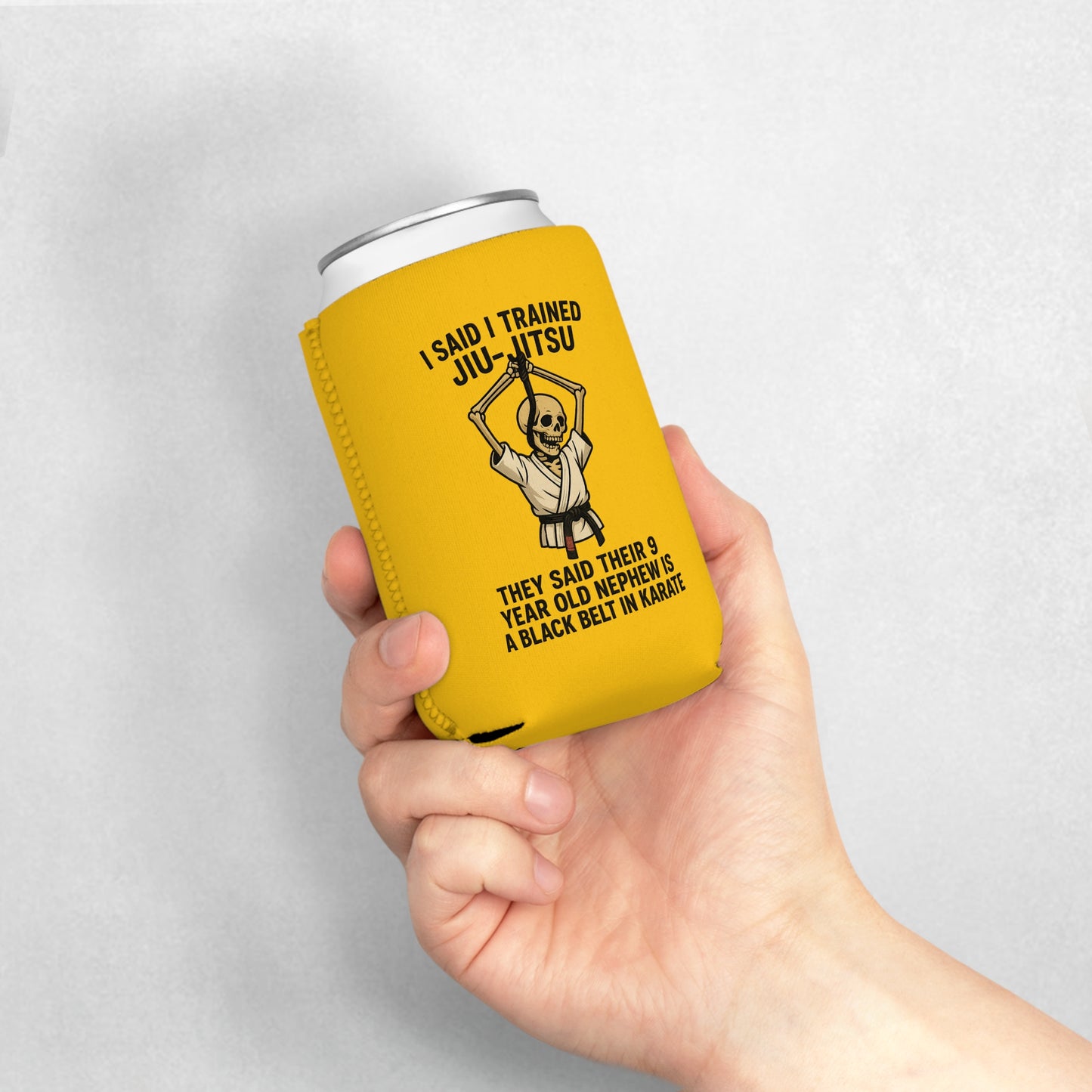 I Said I Trained Jiu-Jitsu Can Cooler / Funny BJJ Skeleton Koozie