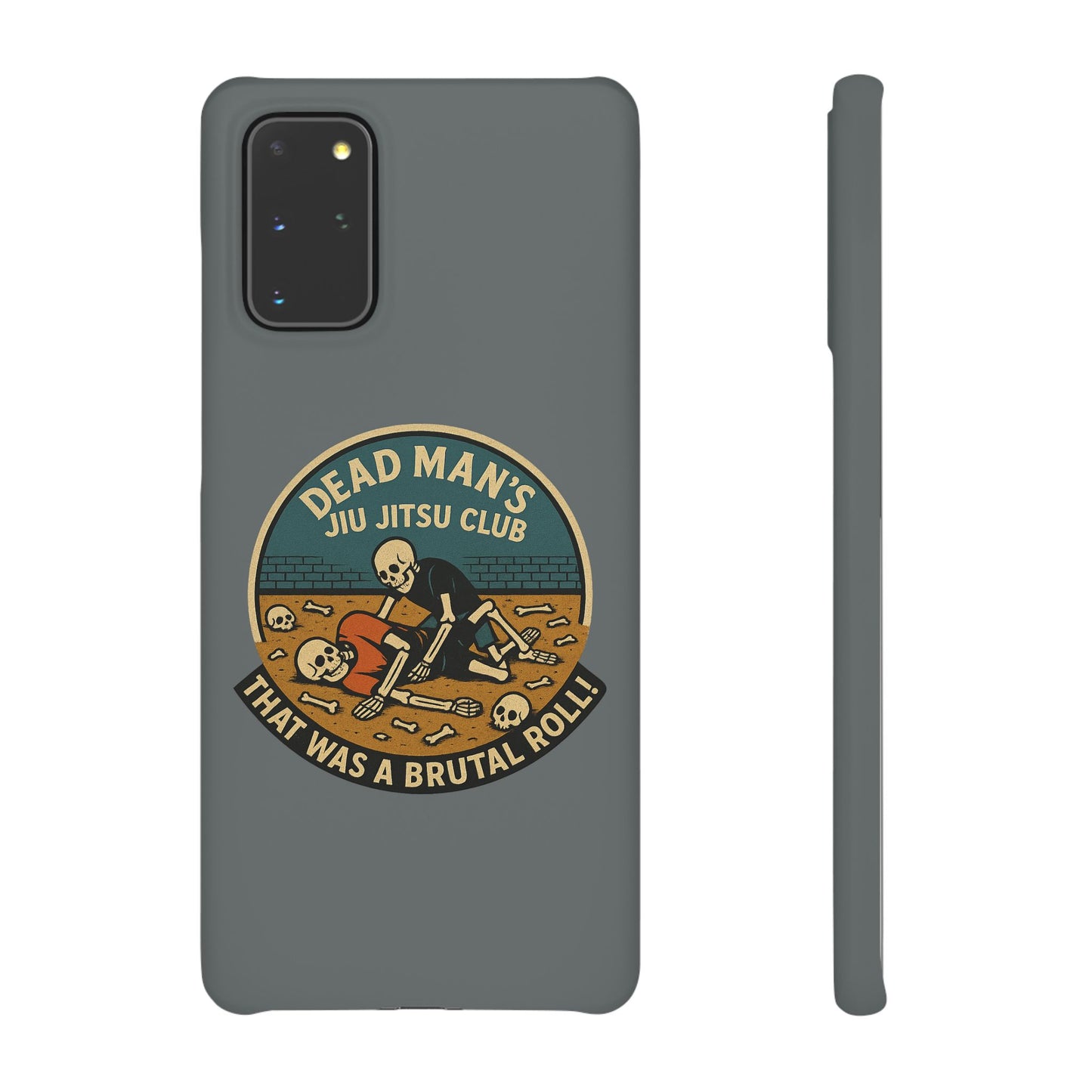 Dead Mans Jiu Jitsu Club iPhone Case That Was a Brutal Roll Skeleton Grappling Design