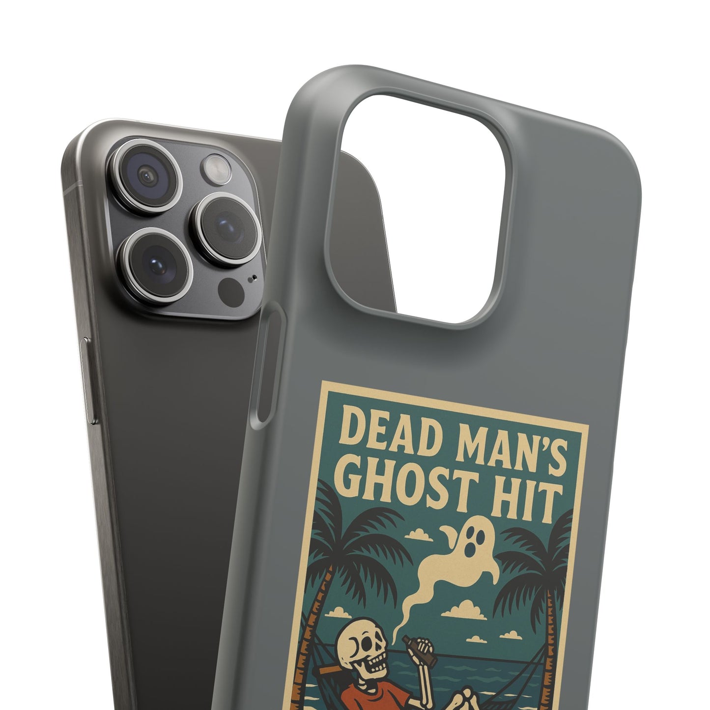 Dead Mans Ghost Hit iPhone Case One Puff Closer to the Other Side Skeleton Vibe Design