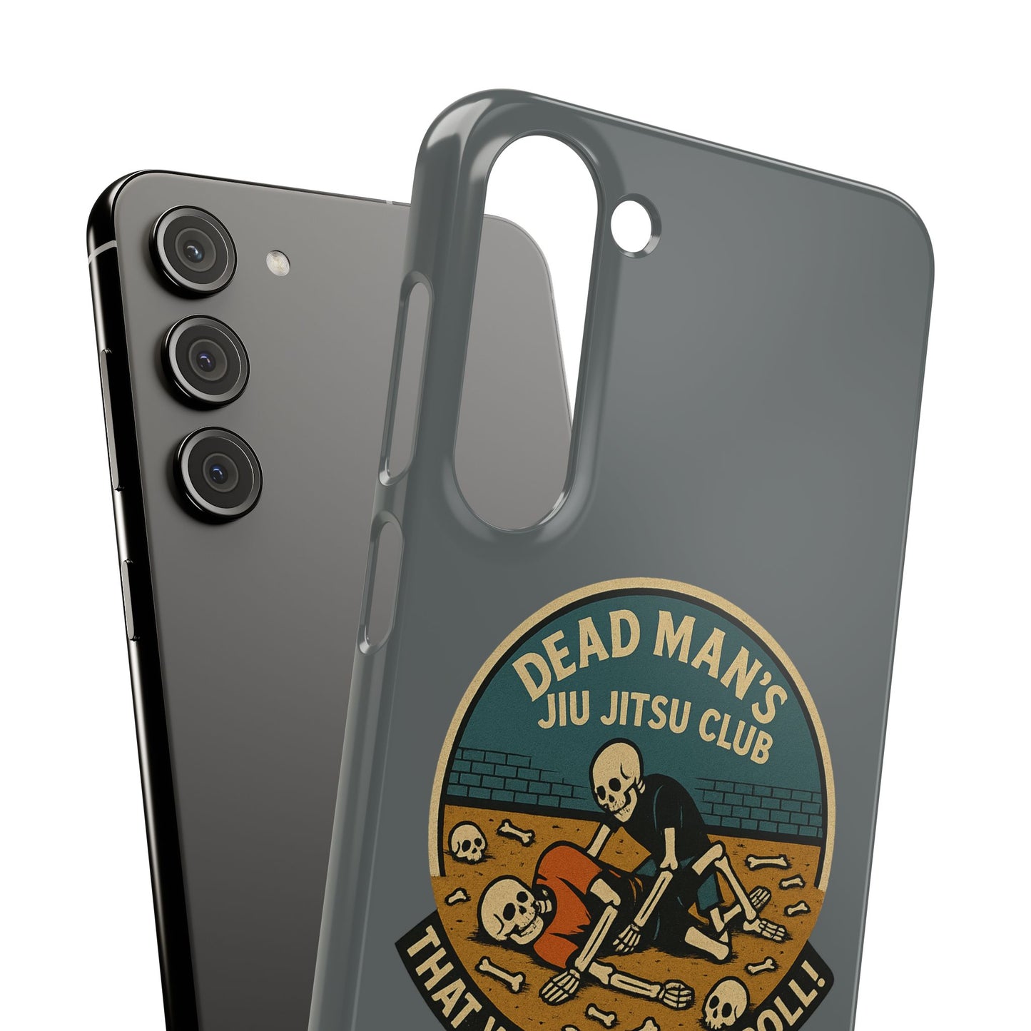 Dead Mans Jiu Jitsu Club iPhone Case That Was a Brutal Roll Skeleton Grappling Design