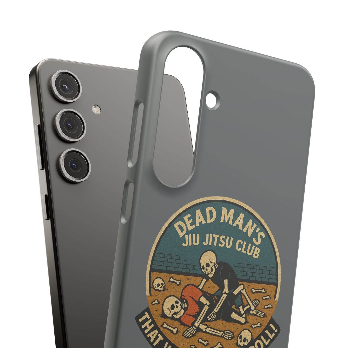 Dead Mans Jiu Jitsu Club iPhone Case That Was a Brutal Roll Skeleton Grappling Design