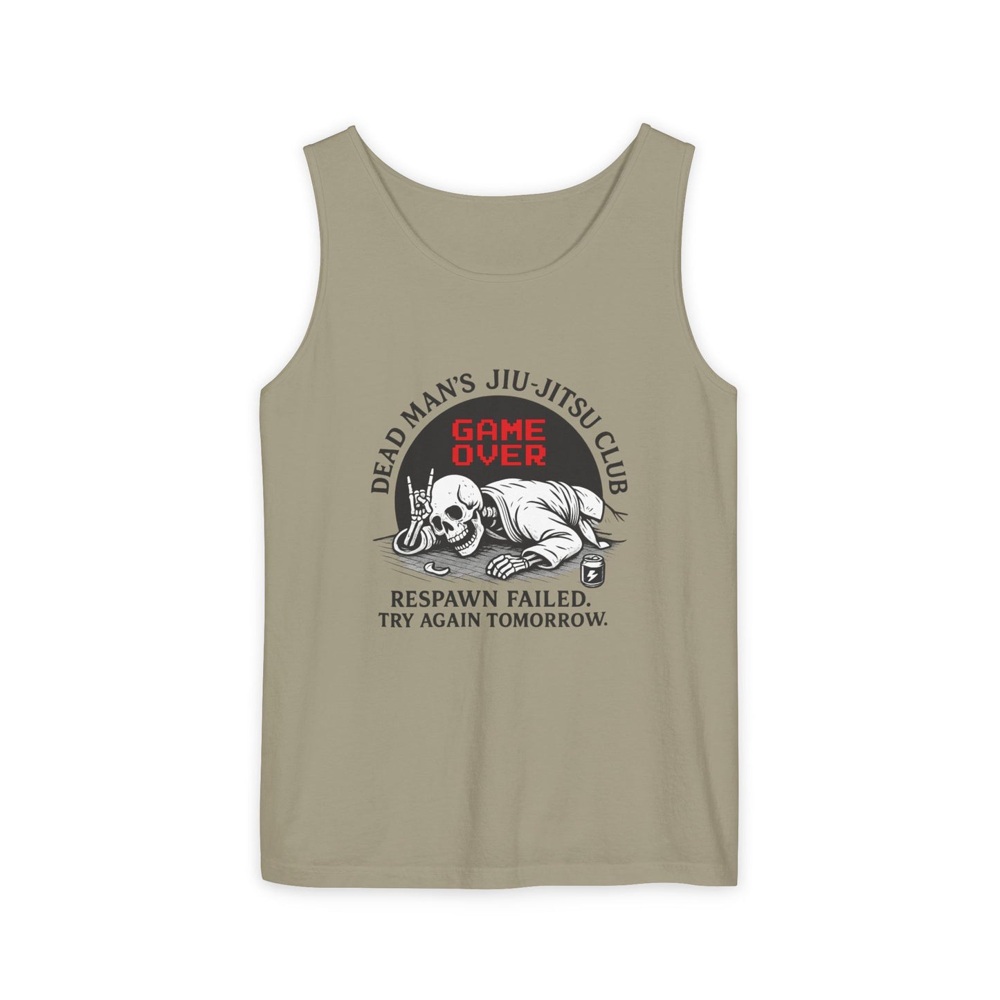 Game Over Tank Top / Dead Mans Jiu-Jitsu Club | Funny BJJ Skeleton Design / Jiu-Jitsu Skull Tank Top