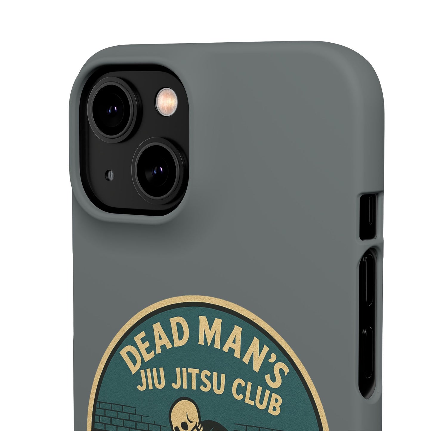 Dead Mans Jiu Jitsu Club iPhone Case That Was a Brutal Roll Skeleton Grappling Design