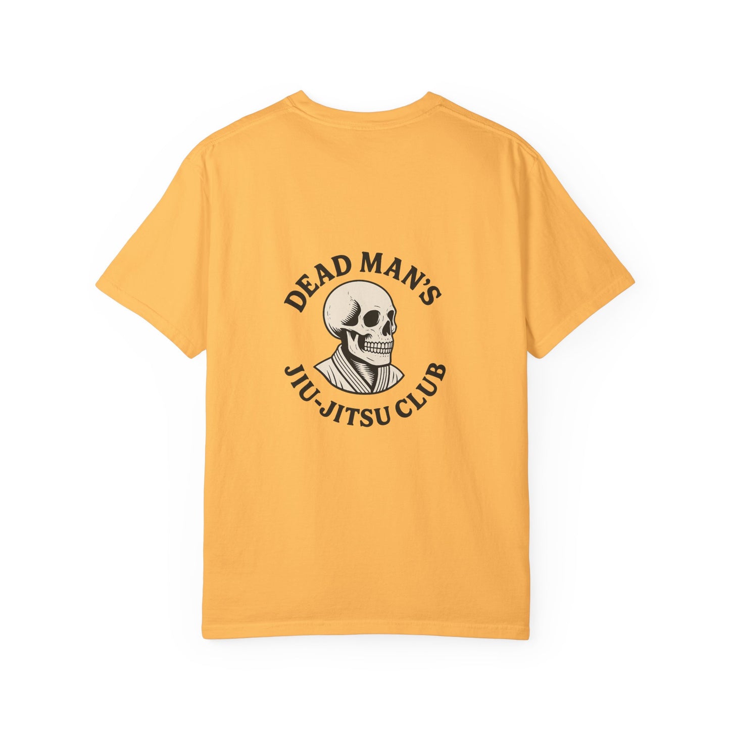 Dead Mans Jiu-Jitsu Club Tee / Skeleton Grappler Design | Funny BJJ Shirt for Rollers Who Are Dead Inside / Unisex Garment Dyed T shirt