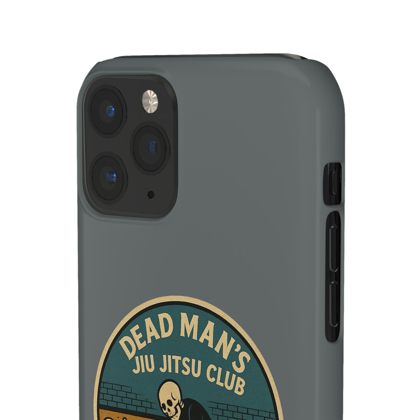 Dead Mans Jiu Jitsu Club iPhone Case That Was a Brutal Roll Skeleton Grappling Design