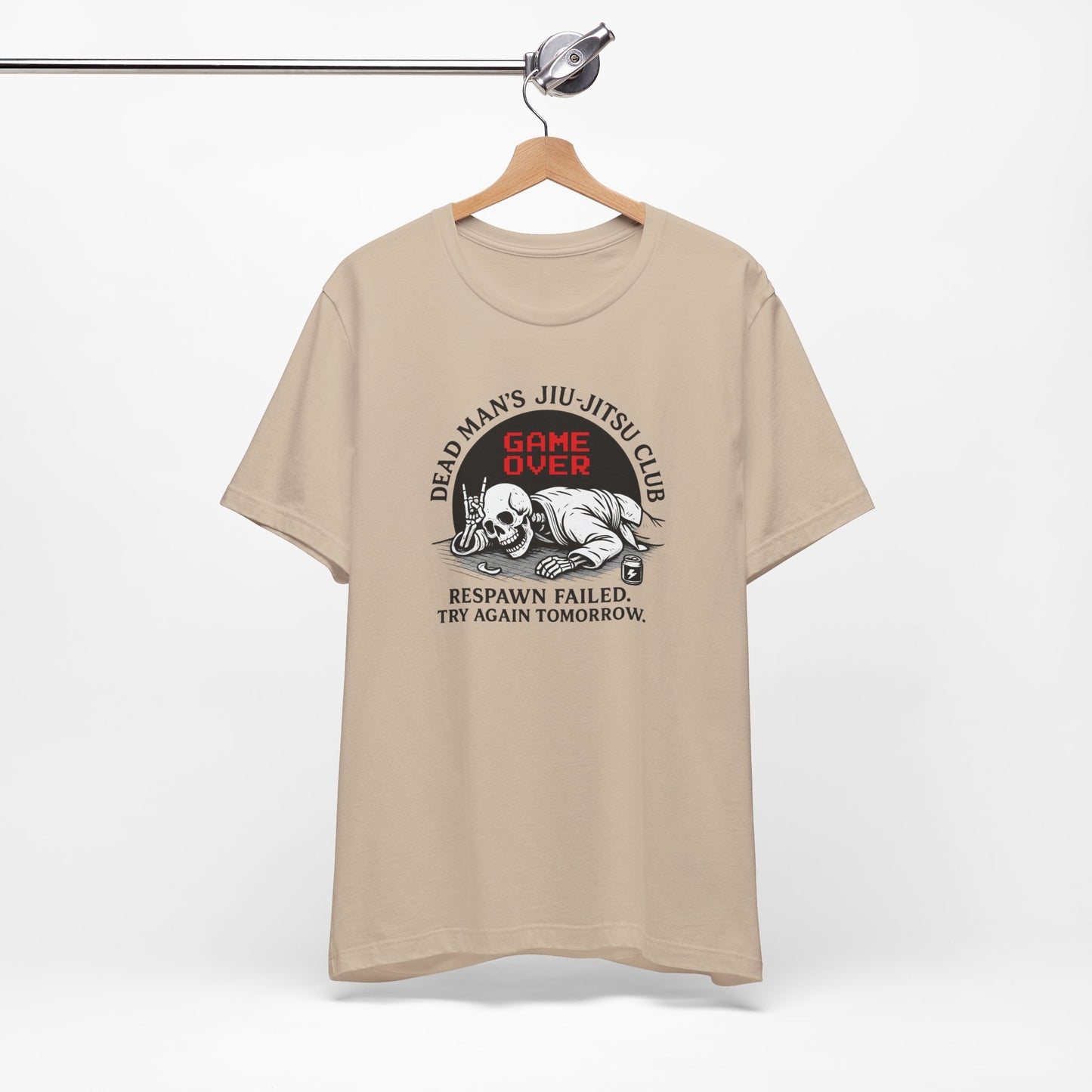 Dead Mans Jiu Jitsu Club Tee / Game Over Respawn Failed / Dead Mans Jiu Jitsu Tee, Game Over Shirt, Fight Gear, Martial Arts Apparel
