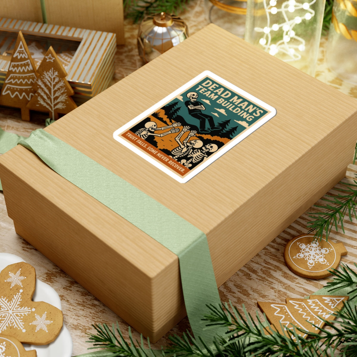 Dead Mans Team Building Sticker / Trust Falls. Some Never Recover. Kiss-Cut Stickers - Funny Decals for Team Bonding, Office Humor