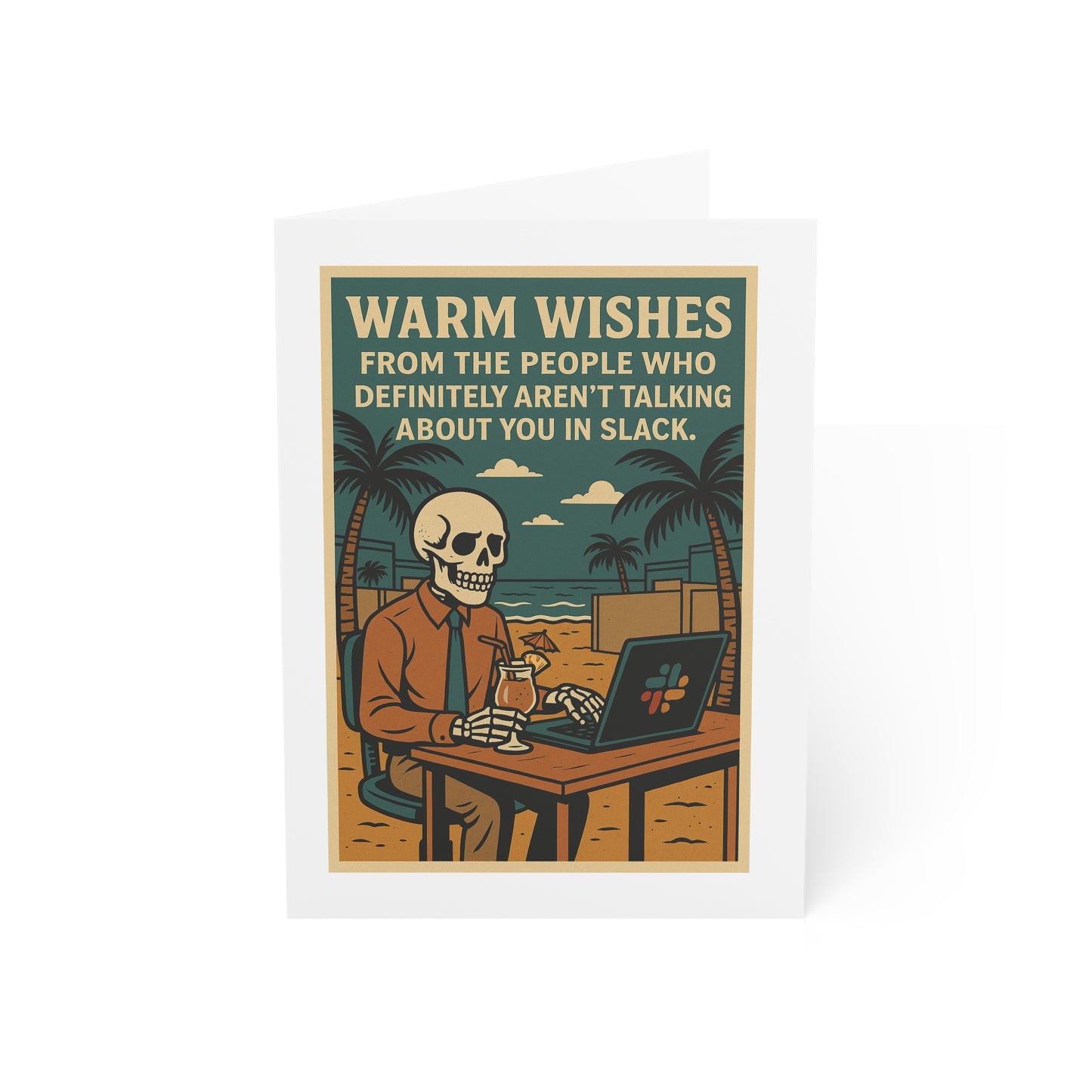 Funny Skeleton Greeting Card | Quirky Dark Humor Card | Unique Birthday, Congrats, or Just Because Card | Blank Inside, Skeleton-Themed Greeting Cards - Perfect for Sending Warm Wishes, Humorous Notes