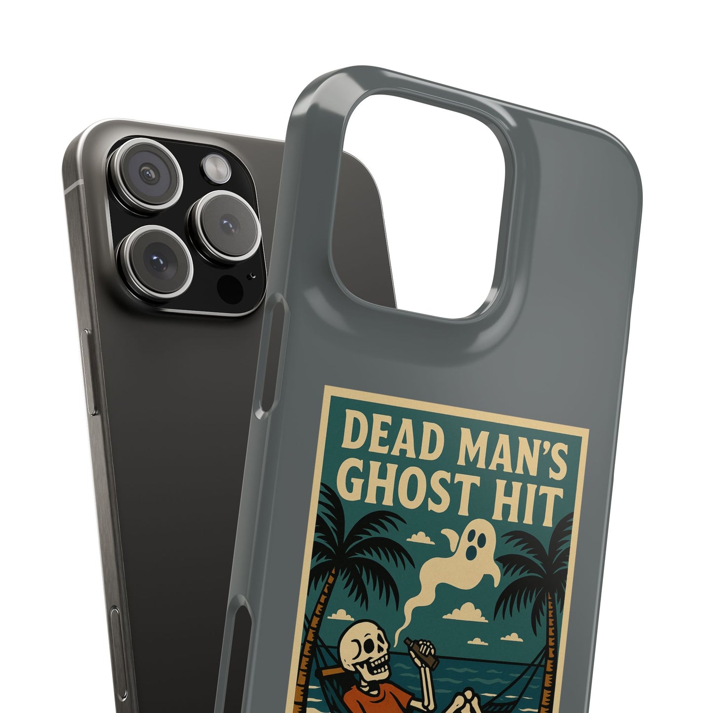 Dead Mans Ghost Hit iPhone Case One Puff Closer to the Other Side Skeleton Vibe Design