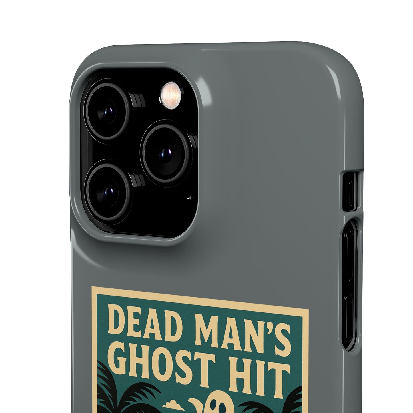 Dead Mans Ghost Hit iPhone Case One Puff Closer to the Other Side Skeleton Vibe Design