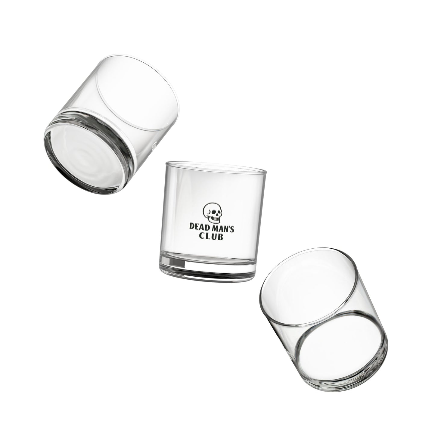Dead Mans Club / Minimalist Skull Rocks Glass (10 oz)