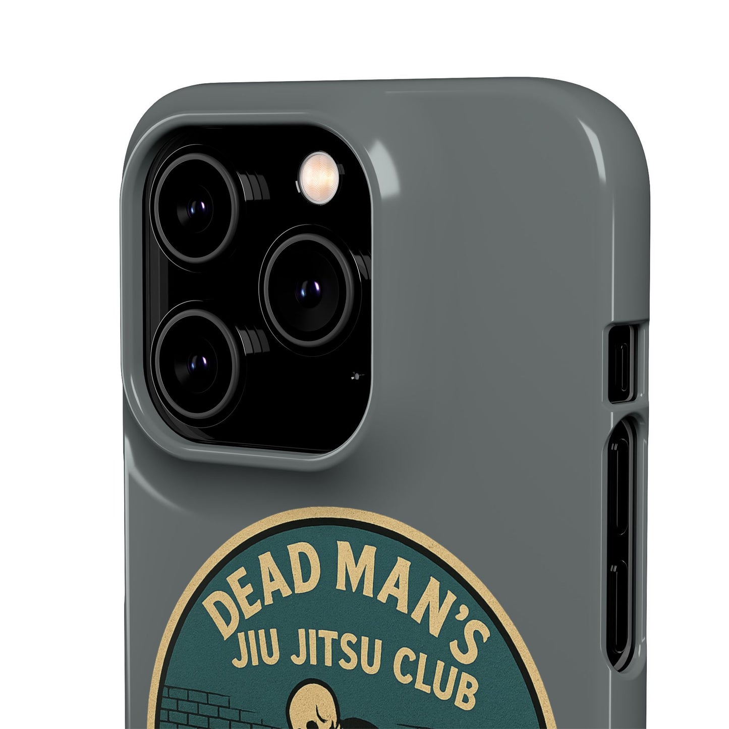 Dead Mans Jiu Jitsu Club iPhone Case That Was a Brutal Roll Skeleton Grappling Design