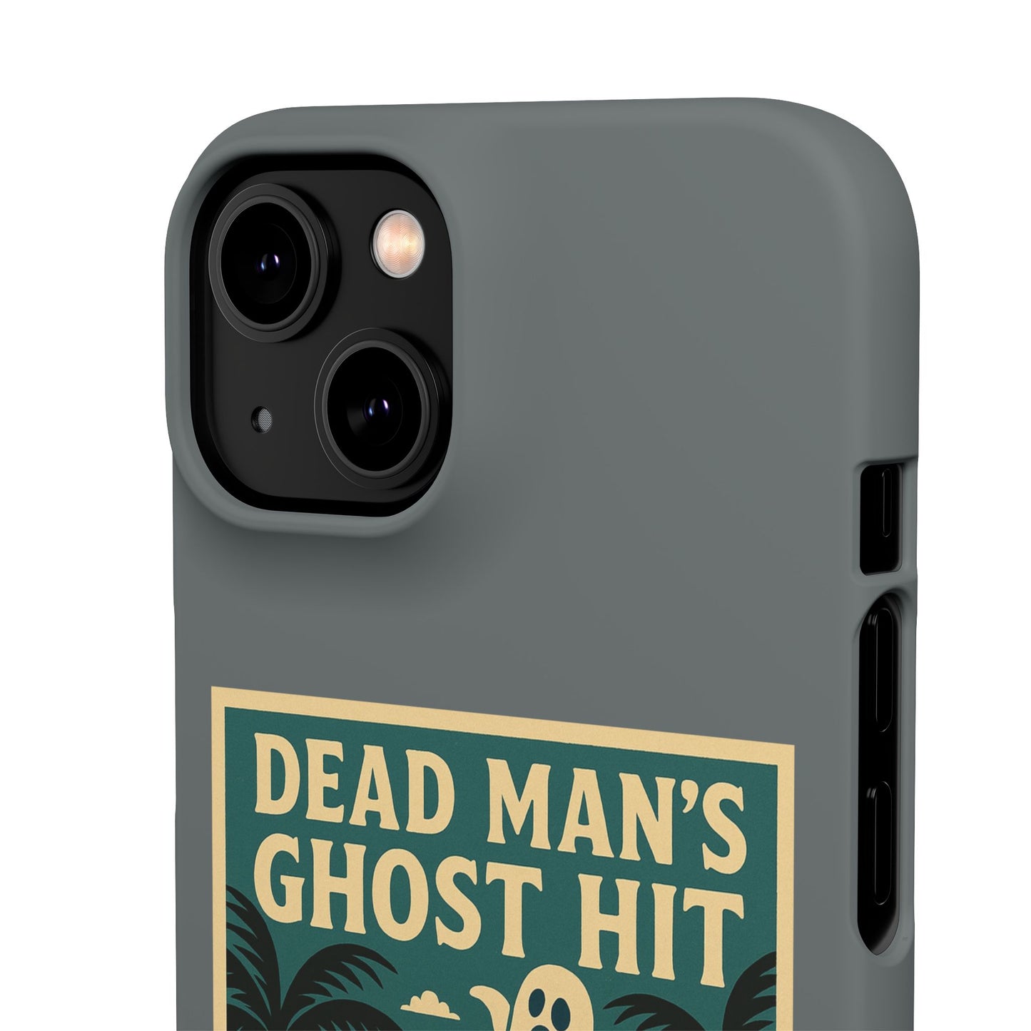Dead Mans Ghost Hit iPhone Case One Puff Closer to the Other Side Skeleton Vibe Design