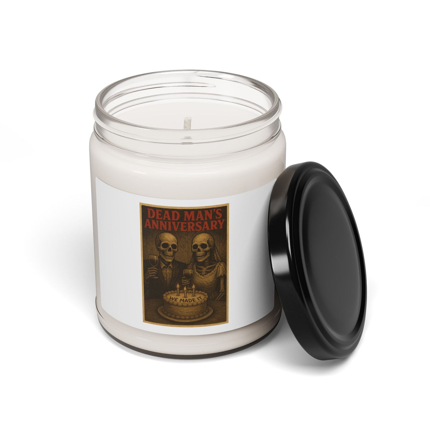 Dead Man's Anniversary Scented Soy Candle - Spooky Home Decor, Halloween Gift, Aromatic Candle for Celebrations, Unique Candles for Home
