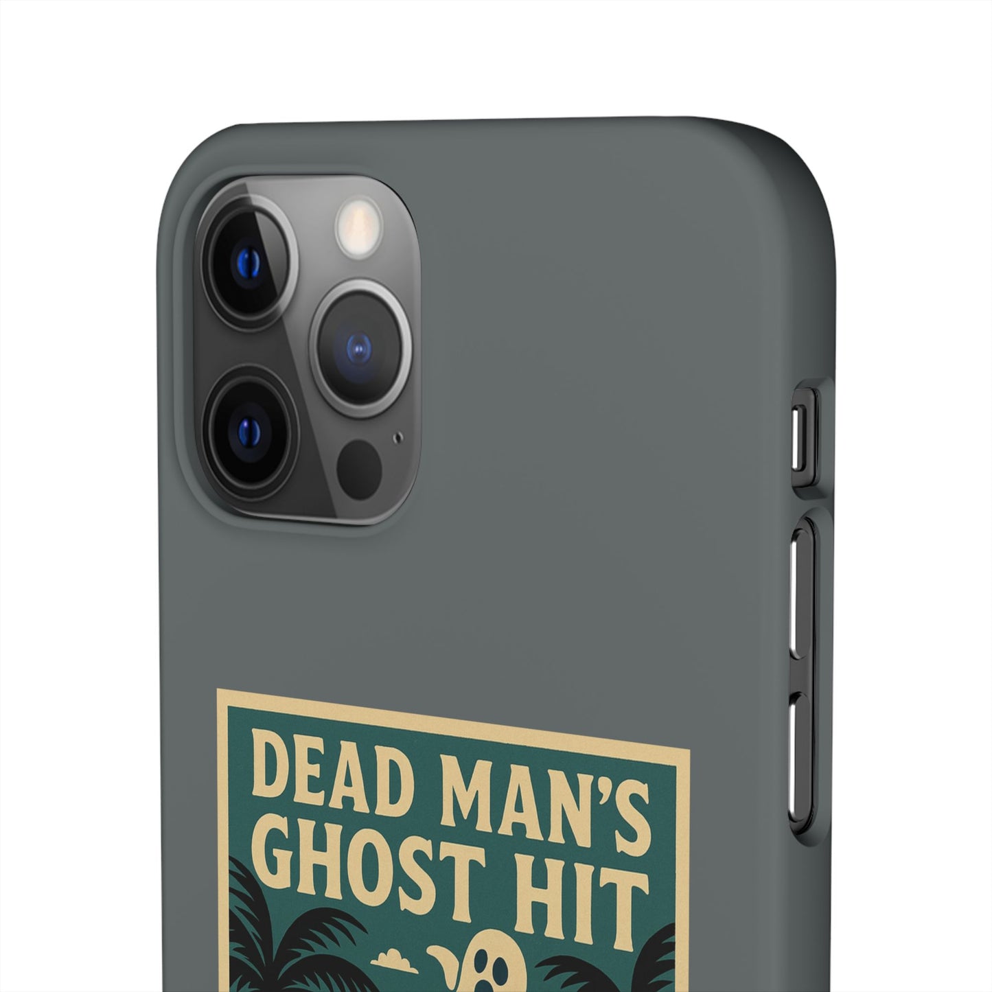 Dead Mans Ghost Hit iPhone Case One Puff Closer to the Other Side Skeleton Vibe Design