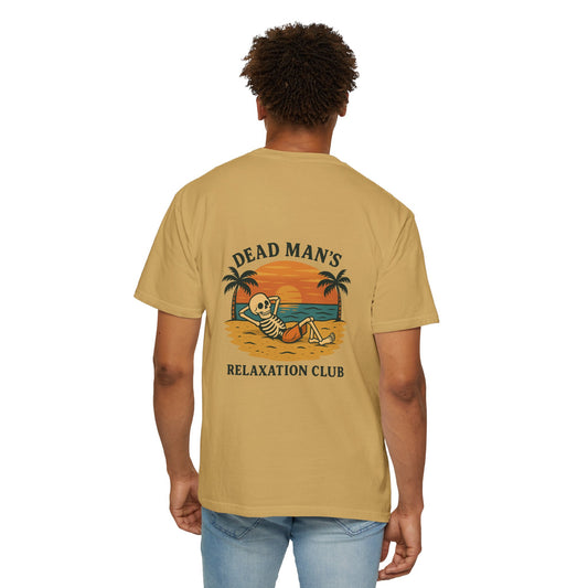 Dead Mans Relaxation Club / Retro Beach Skeleton Tee, Casual Wear