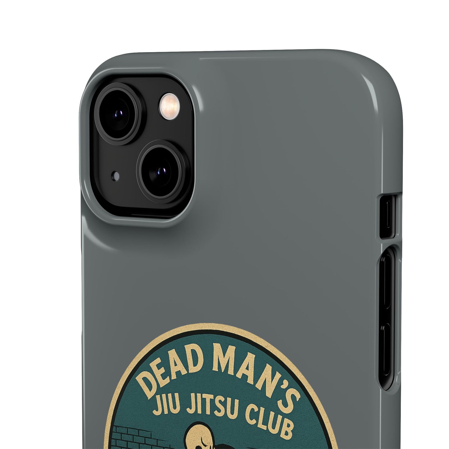 Dead Mans Jiu Jitsu Club iPhone Case That Was a Brutal Roll Skeleton Grappling Design