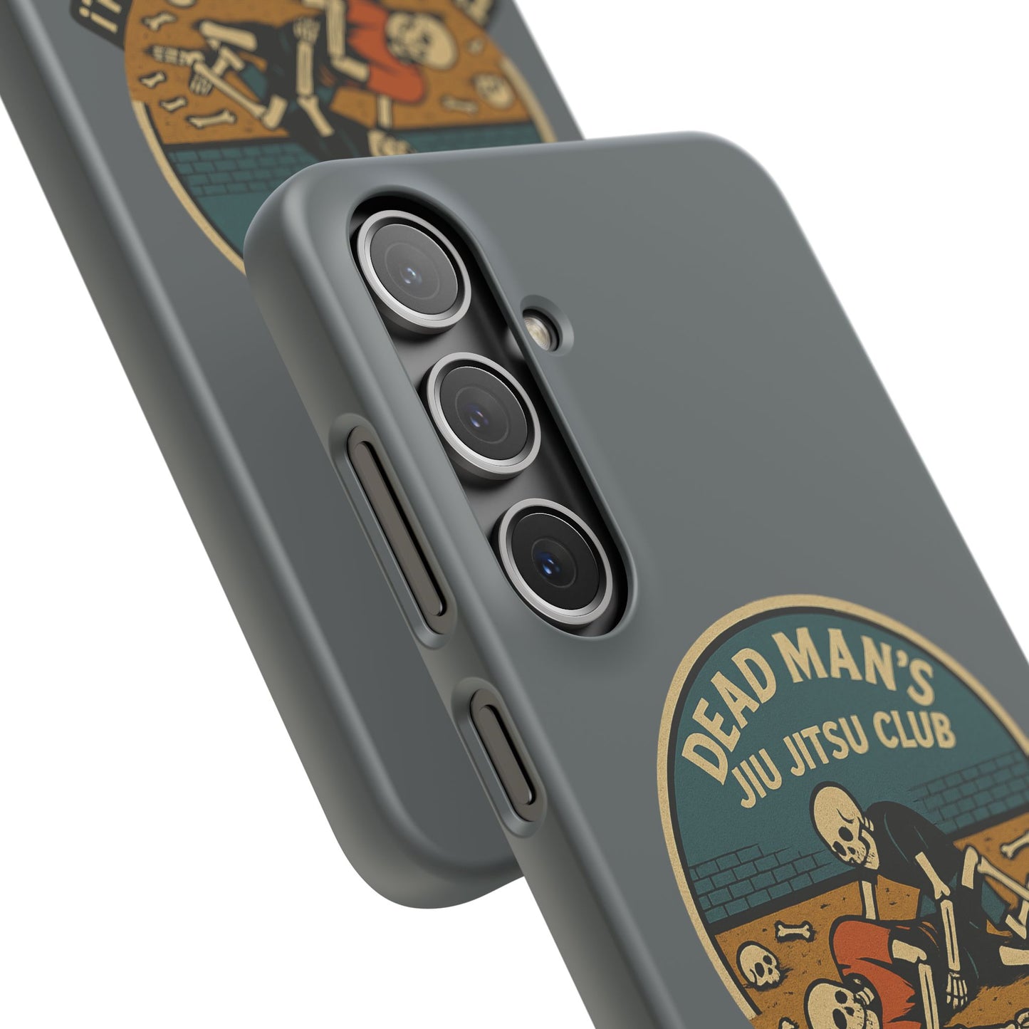 Dead Mans Jiu Jitsu Club iPhone Case That Was a Brutal Roll Skeleton Grappling Design
