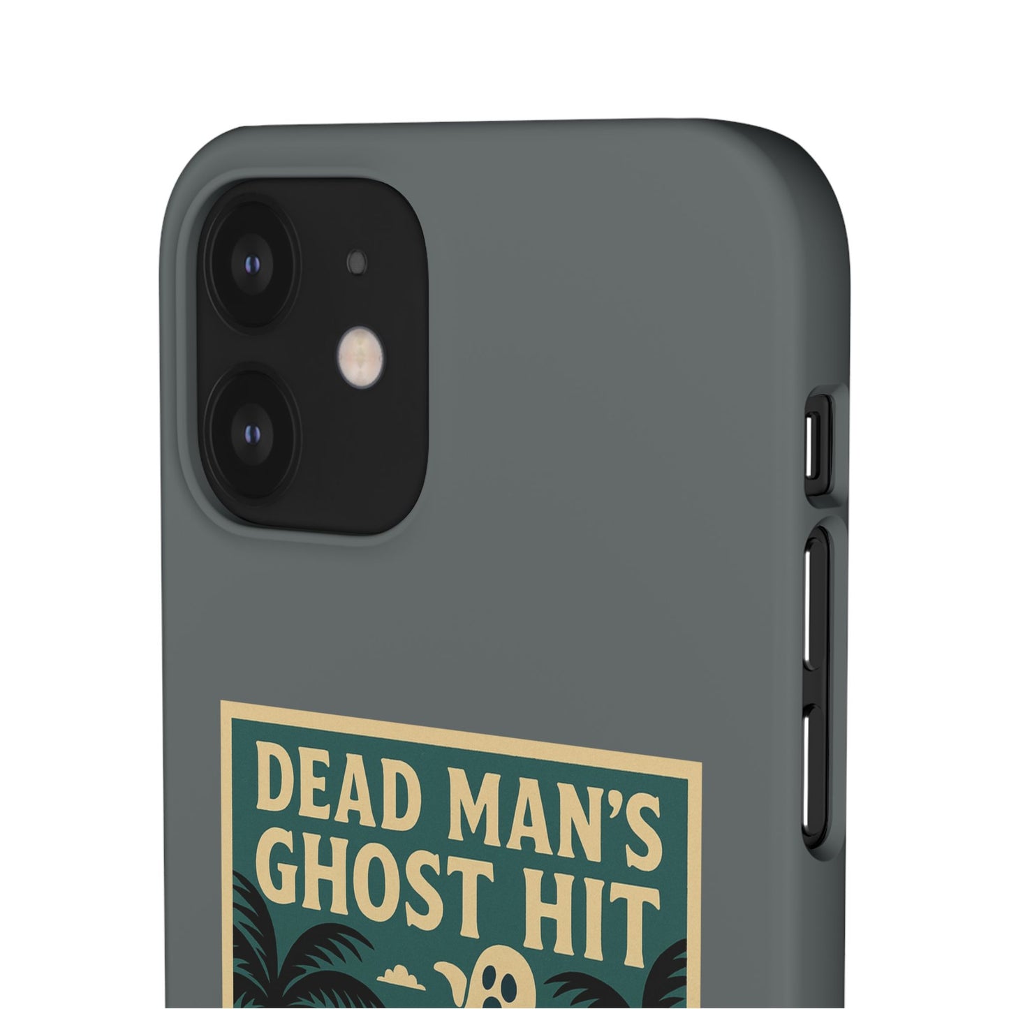 Dead Mans Ghost Hit iPhone Case One Puff Closer to the Other Side Skeleton Vibe Design