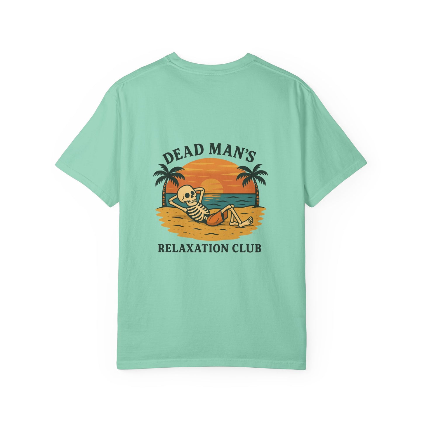 Dead Mans Relaxation Club / Retro Beach Skeleton Tee, Casual Wear
