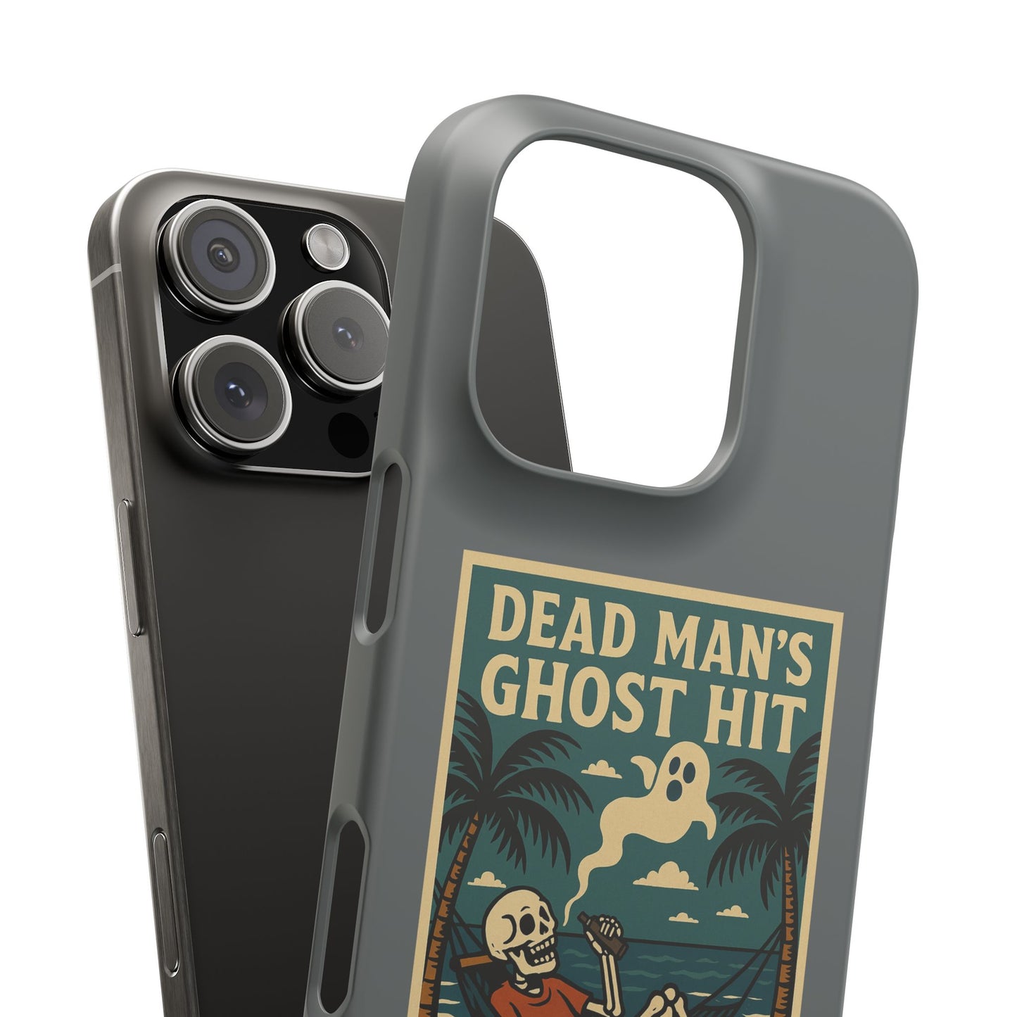 Dead Mans Ghost Hit iPhone Case One Puff Closer to the Other Side Skeleton Vibe Design