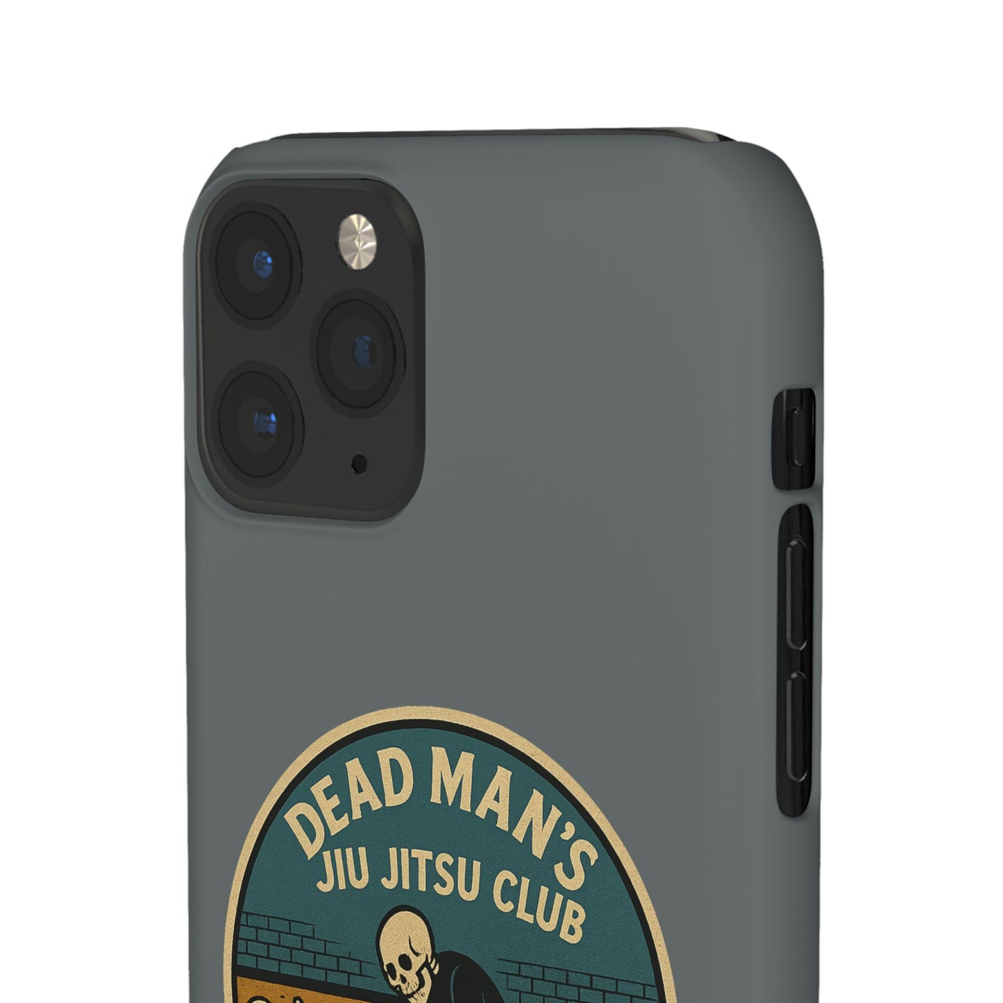 Dead Mans Jiu Jitsu Club iPhone Case That Was a Brutal Roll Skeleton Grappling Design