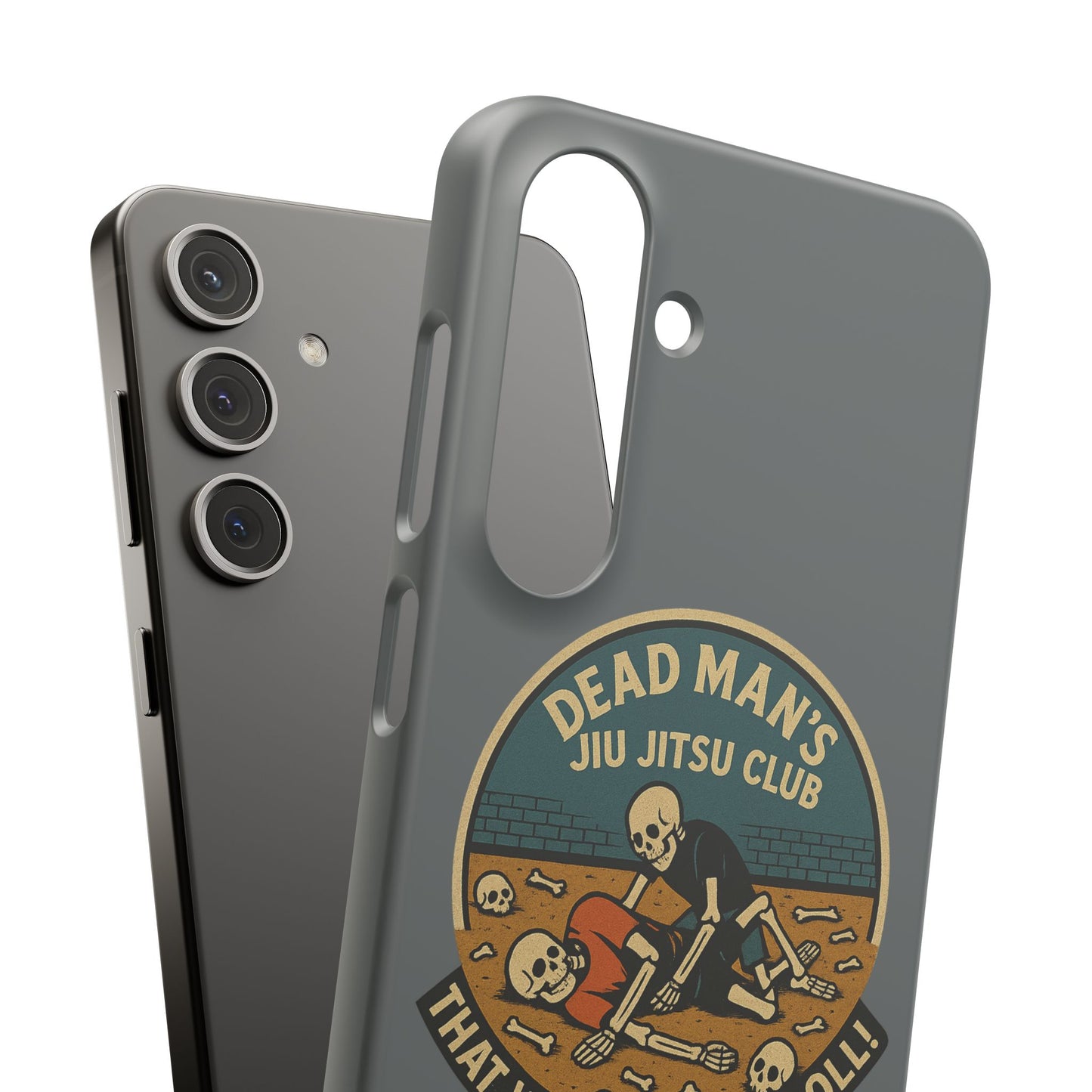 Dead Mans Jiu Jitsu Club iPhone Case That Was a Brutal Roll Skeleton Grappling Design