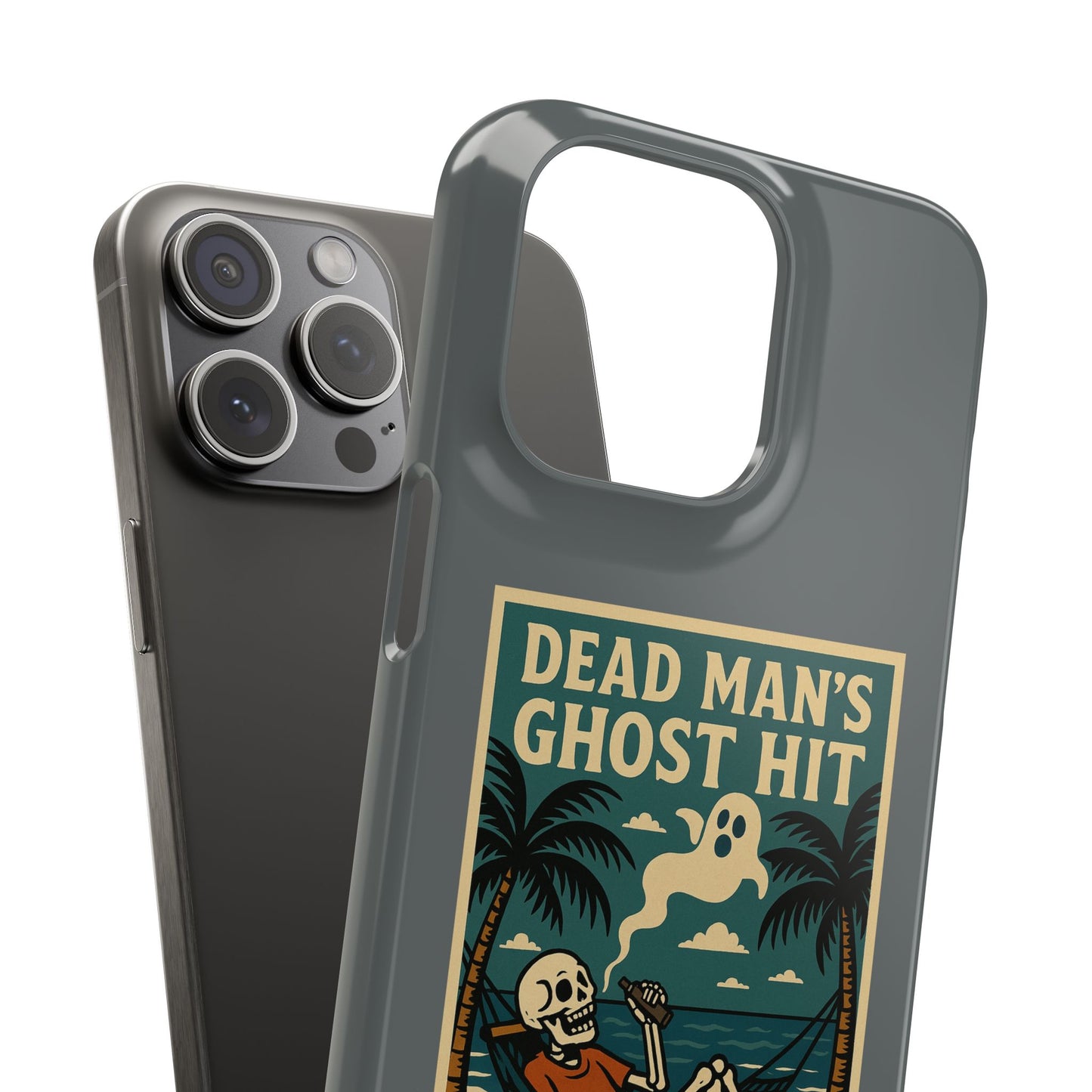 Dead Mans Ghost Hit iPhone Case One Puff Closer to the Other Side Skeleton Vibe Design