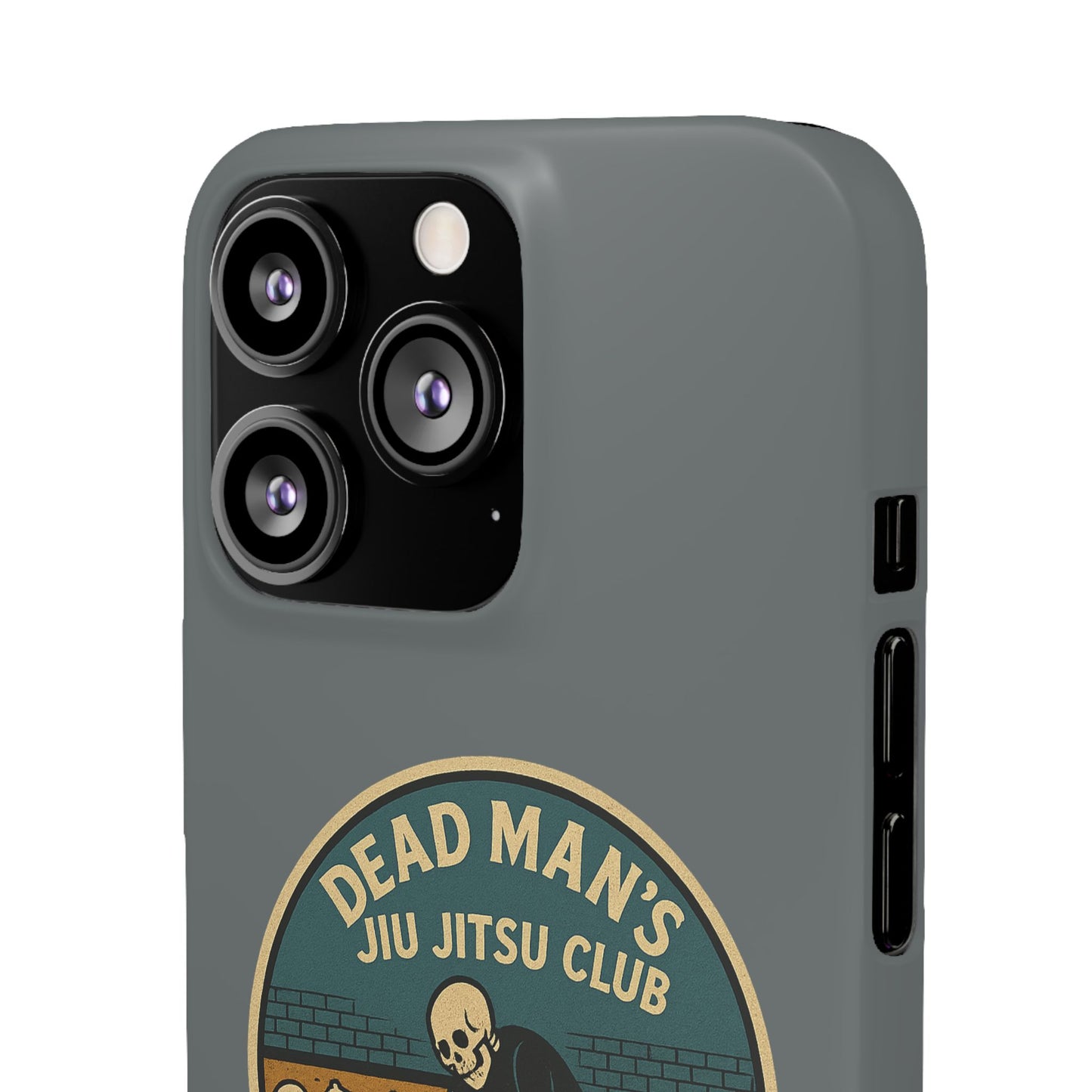 Dead Mans Jiu Jitsu Club iPhone Case That Was a Brutal Roll Skeleton Grappling Design