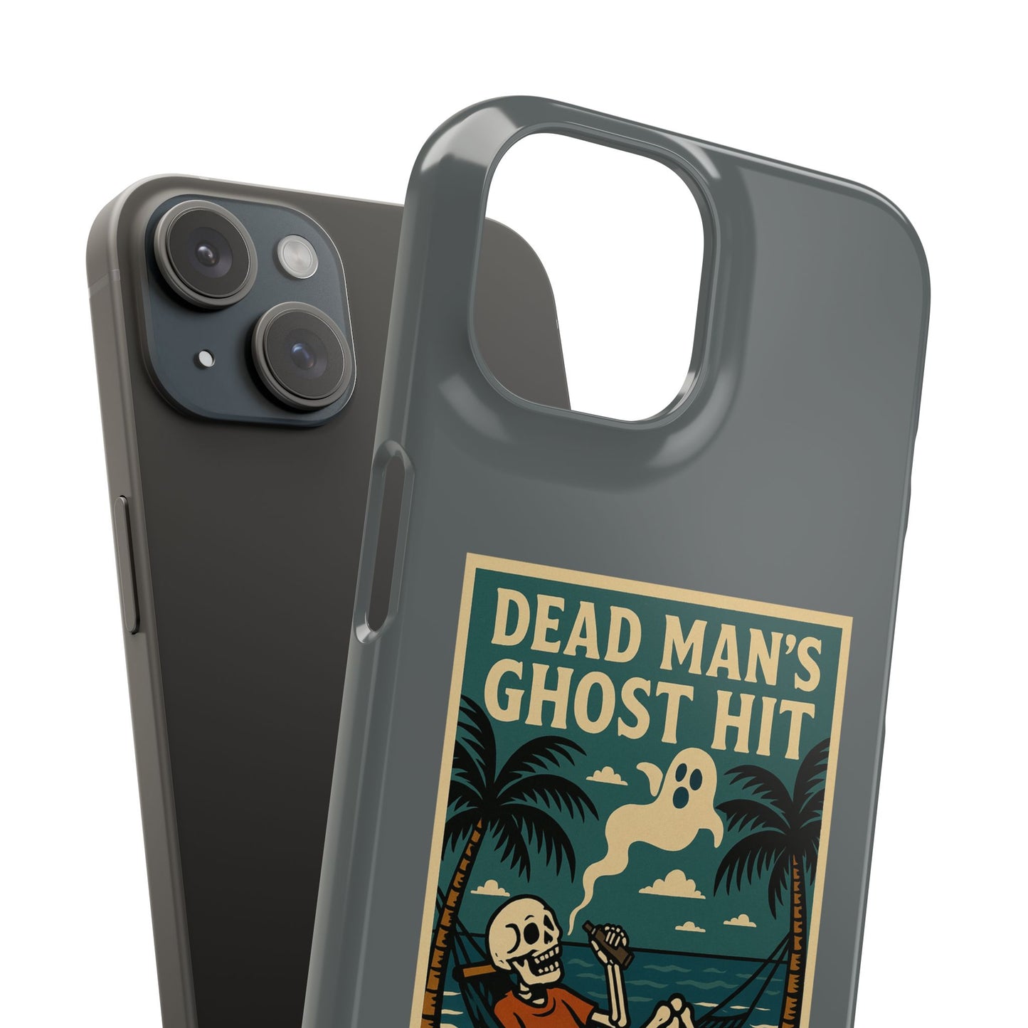 Dead Mans Ghost Hit iPhone Case One Puff Closer to the Other Side Skeleton Vibe Design