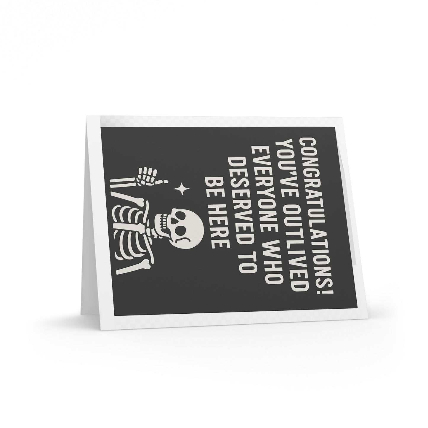Humorous Skeleton Greeting Cards - Perfect for Celebrations, Milestones, 8/16/24 Pack, Birthday, Humor, Death Anniversaries, Halloween