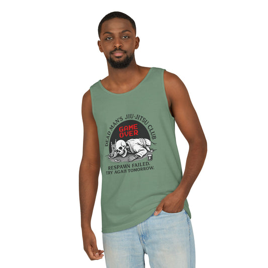 Game Over Tank Top / Dead Mans Jiu-Jitsu Club | Funny BJJ Skeleton Design / Jiu-Jitsu Skull Tank Top