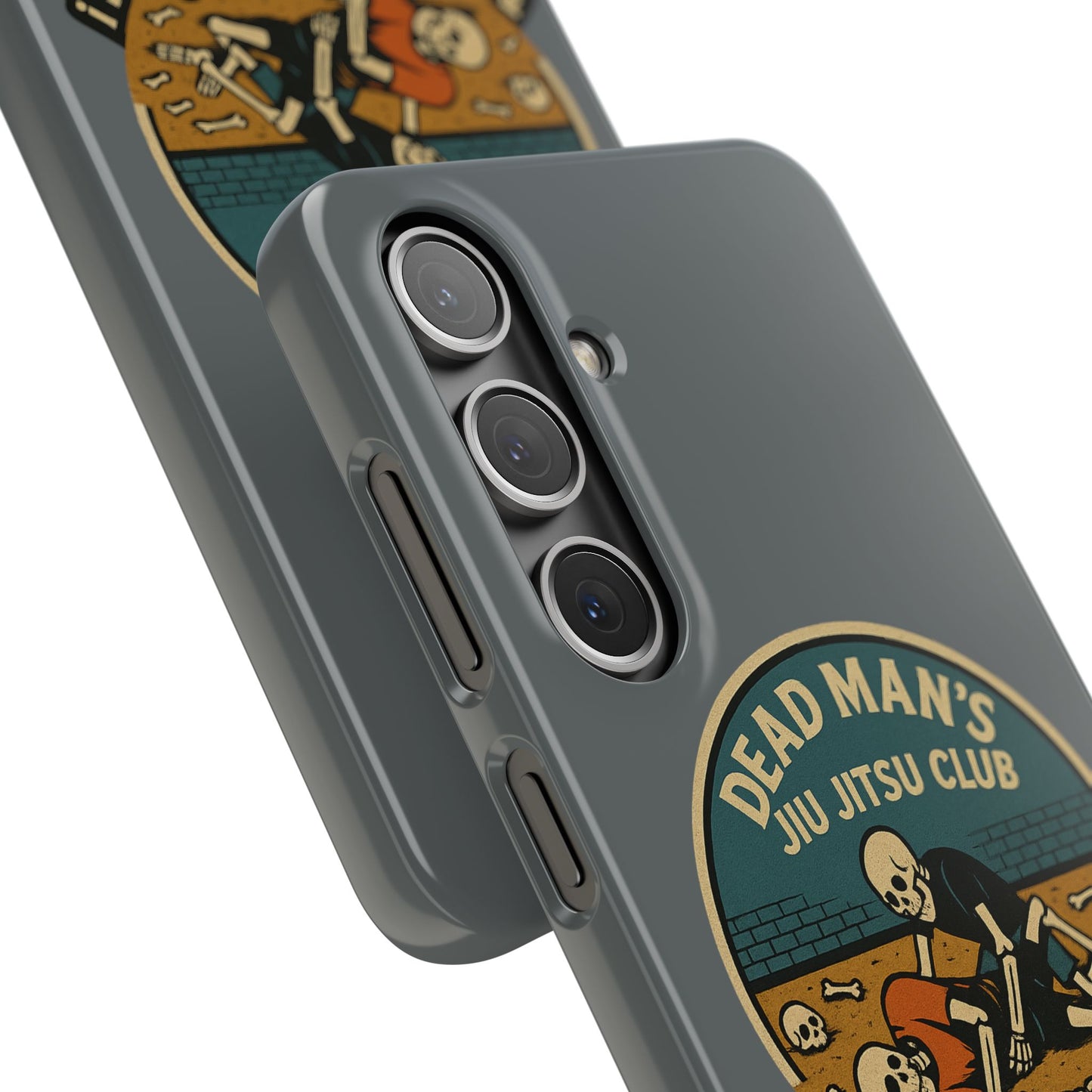 Dead Mans Jiu Jitsu Club iPhone Case That Was a Brutal Roll Skeleton Grappling Design