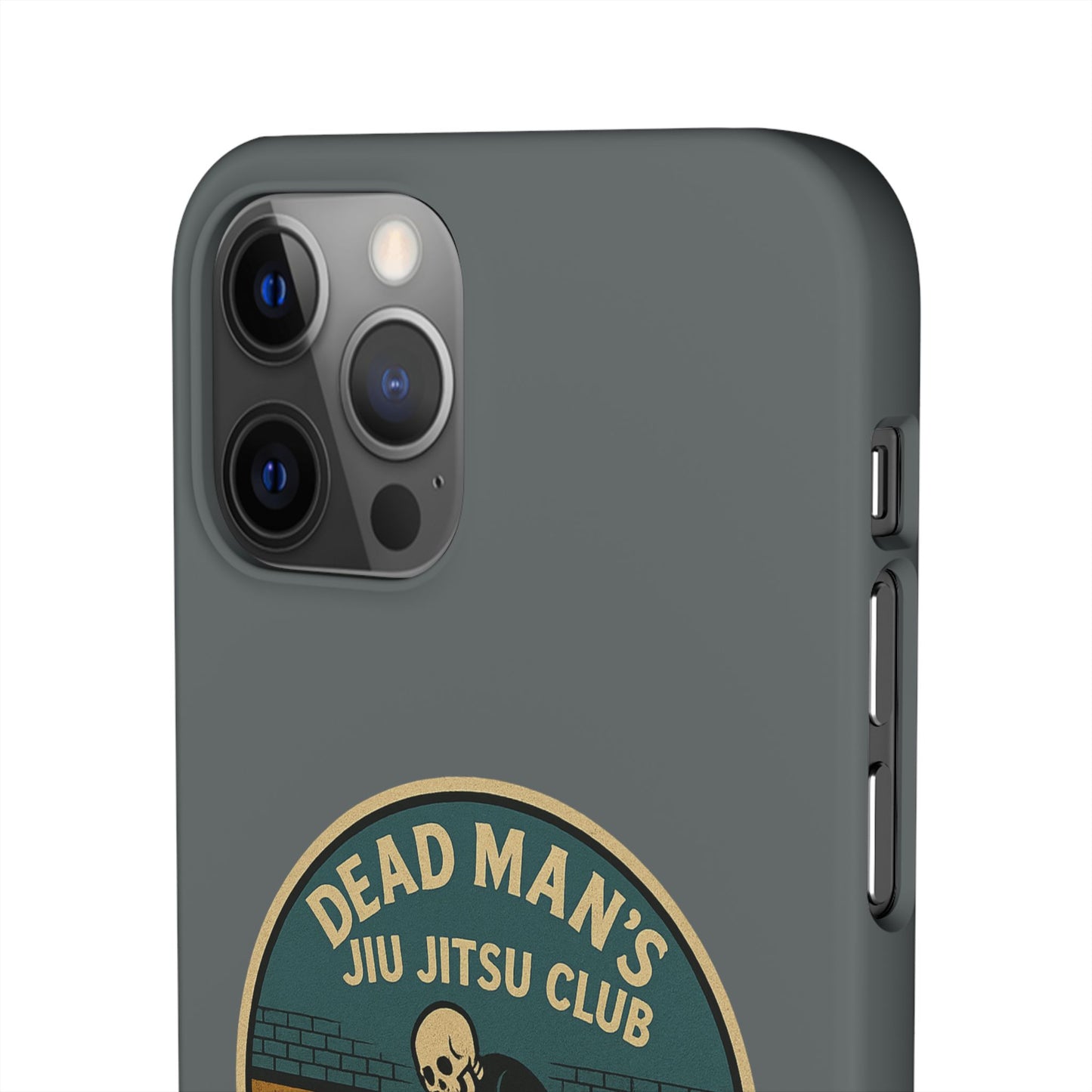 Dead Mans Jiu Jitsu Club iPhone Case That Was a Brutal Roll Skeleton Grappling Design